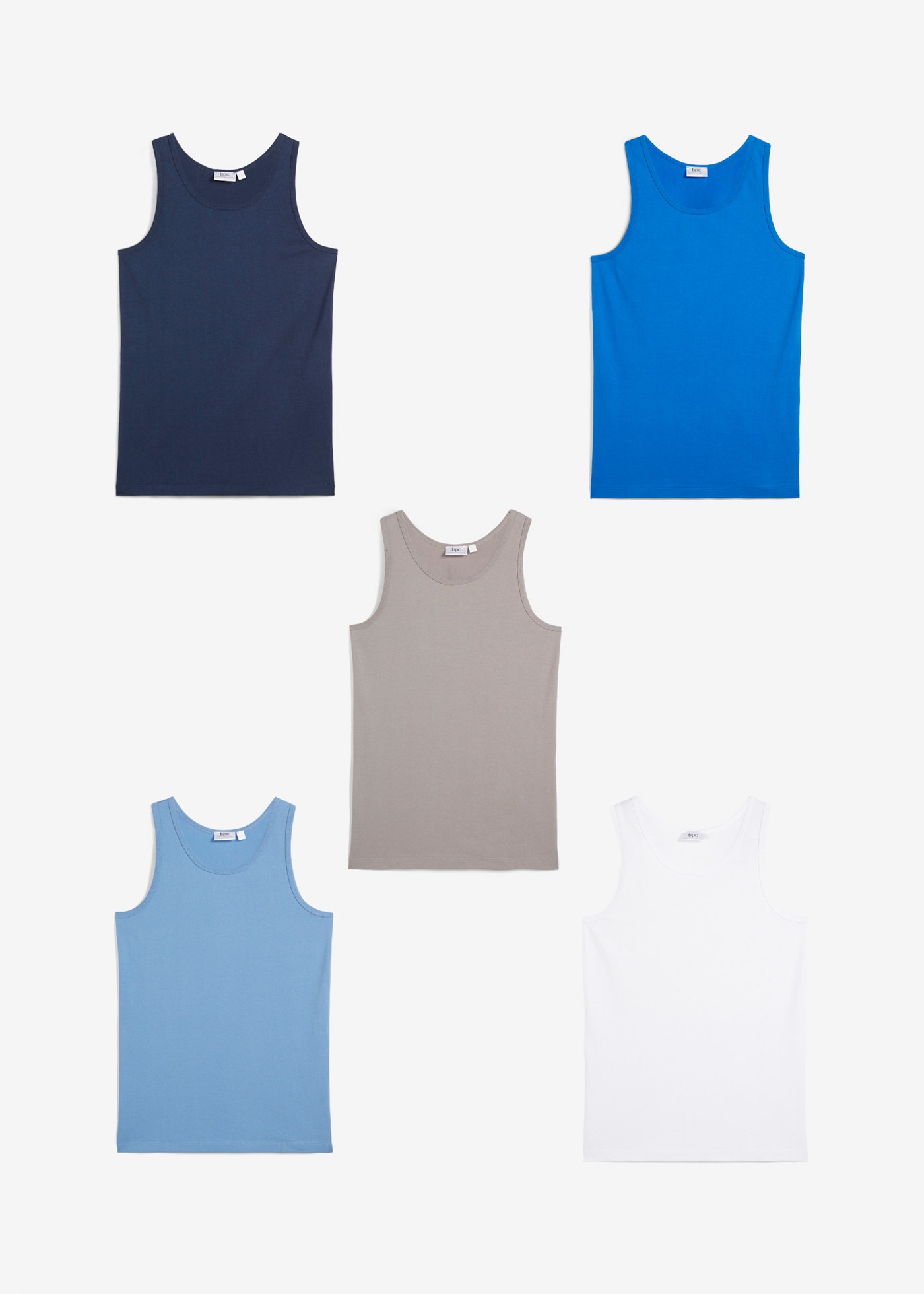 Thumbnail - bonprix Unterhemd Packung, 5, 5 Stk. Unterhemd mit weicher Baumwolle (5er Pack)