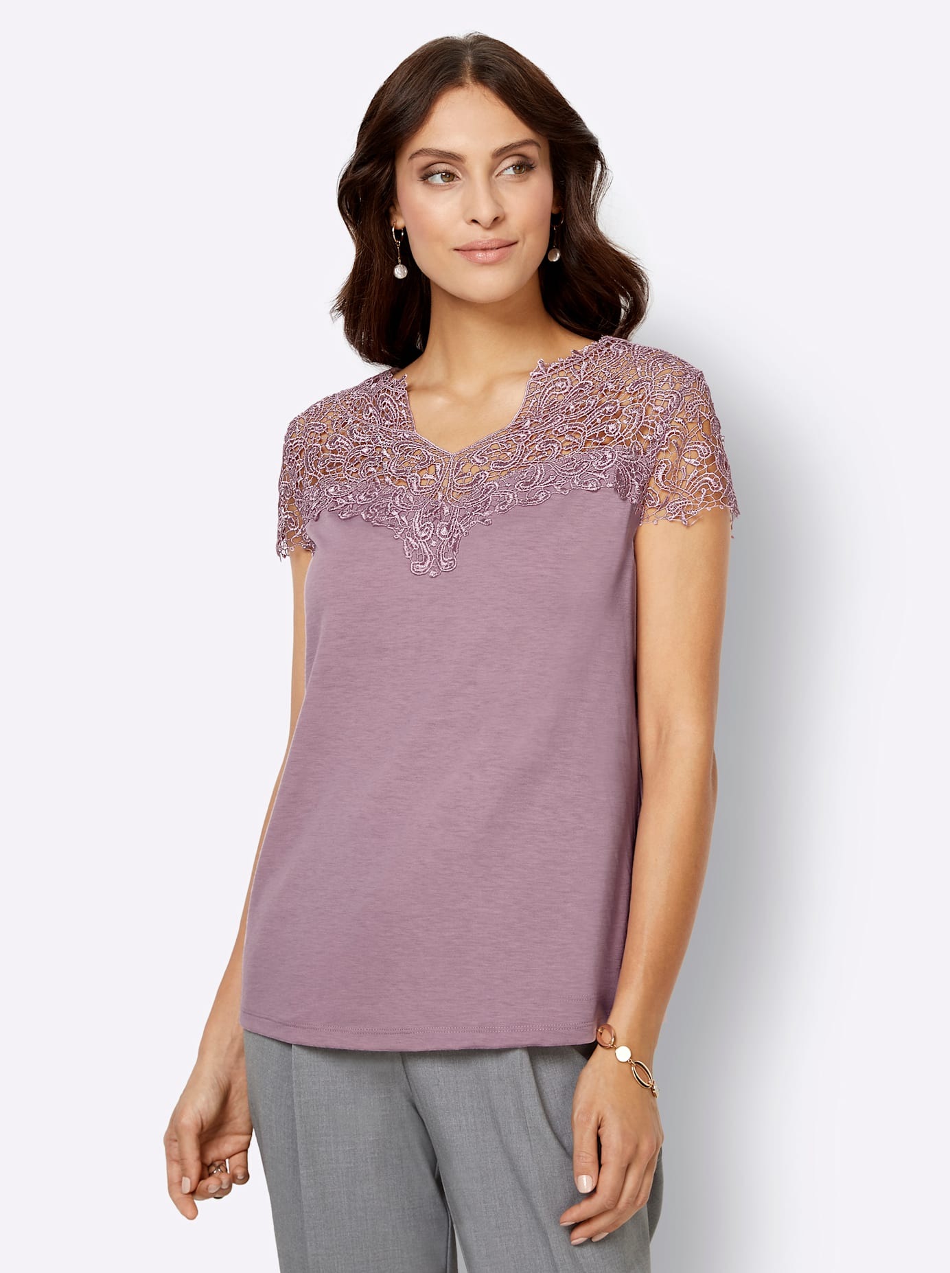 Lady Spitzenshirt "Shirt" 1 Stk. tlg. günstig online kaufen