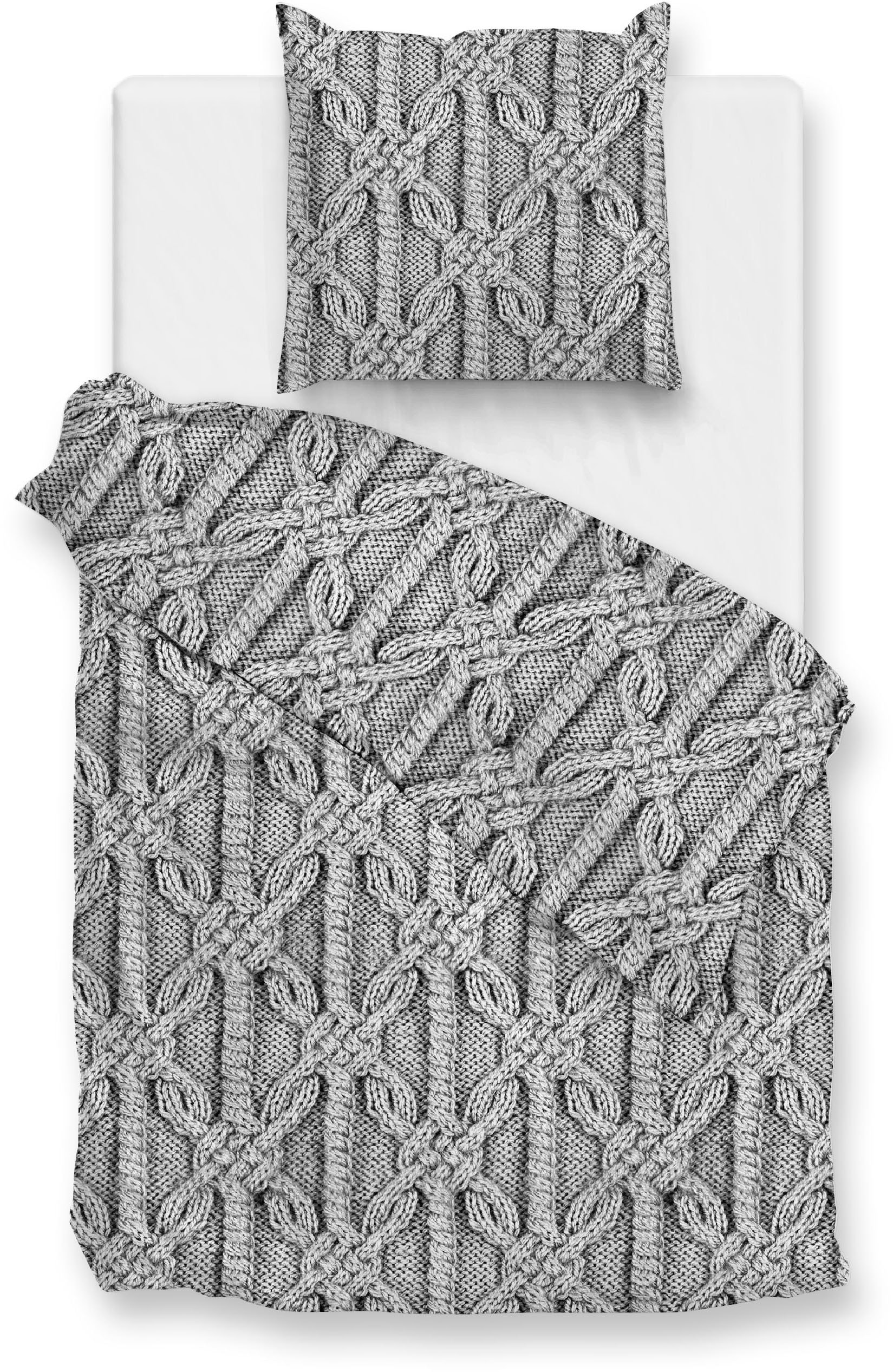 Thumbnail - ZO HOME Bettwäsche "Corda" 2 Stk. tlg. Bettwäsche aus 100% Baumwolle, hochwertiges Flanell