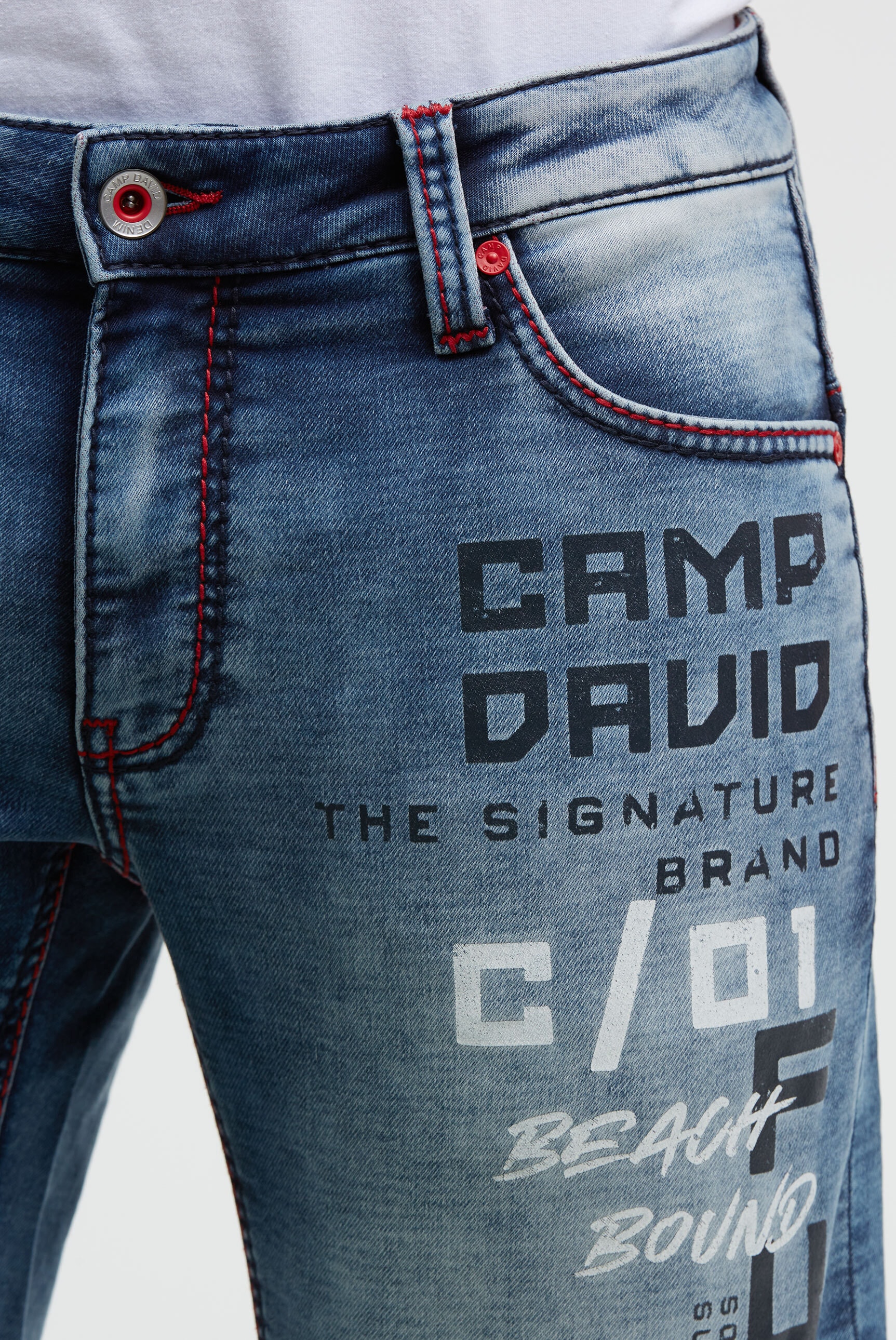 CAMP DAVID Jeansshorts mit zwei Leibhöhen