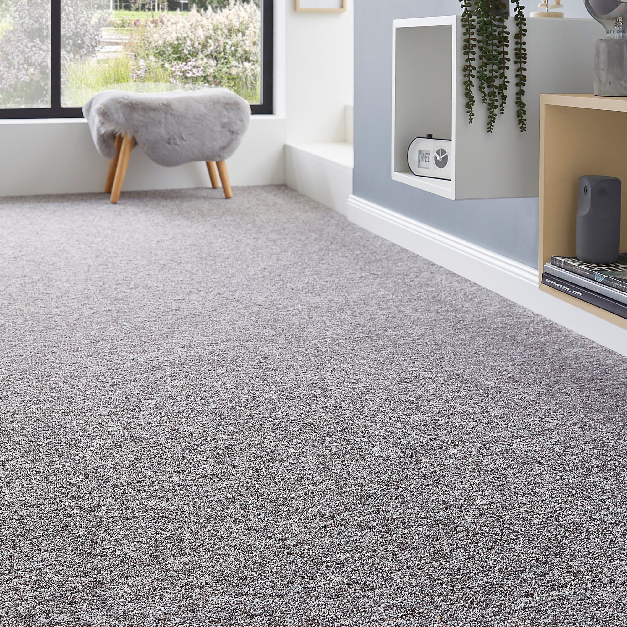 Andiamo Teppichboden »Gambia, Feinschlinge, Made in Belgium«, rechteckig, 7,2 mm Höhe, meliert, Breite 400 cm oder 500 cm, strapazierfähig, pflegeleicht