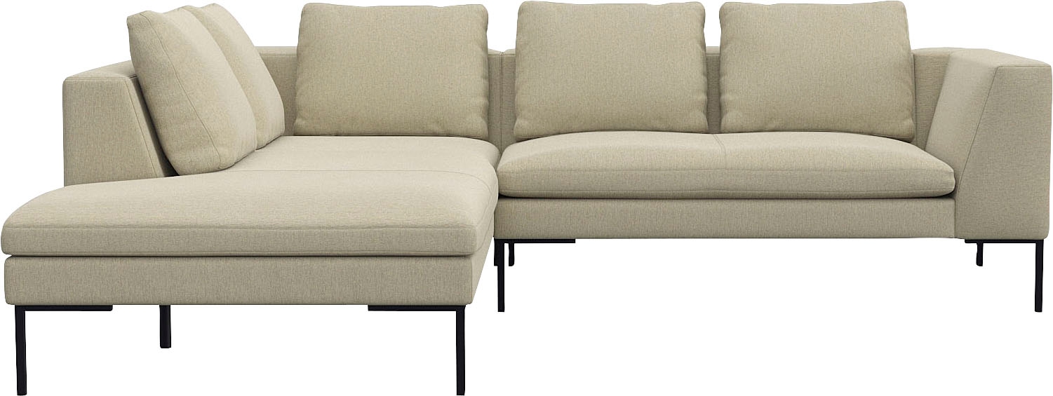 FLEXLUX Ecksofa "Loano, superbequemer Sitzkomfort durch Kaltschaum im Sitz, günstig online kaufen