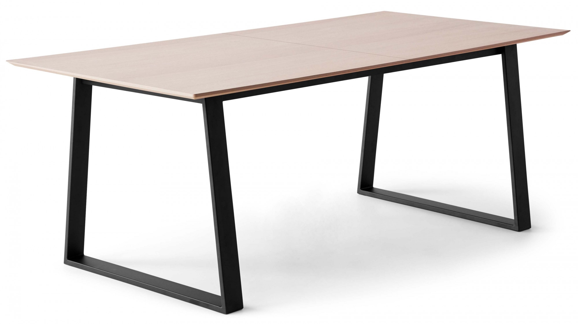 Hammel Furniture "Meza Designtisch mit Auszugsfunktion und 2 Einlegeplatten" 1 Stk. tlg. rechteckige Tischplatte MDF, Trapez Metallgestell