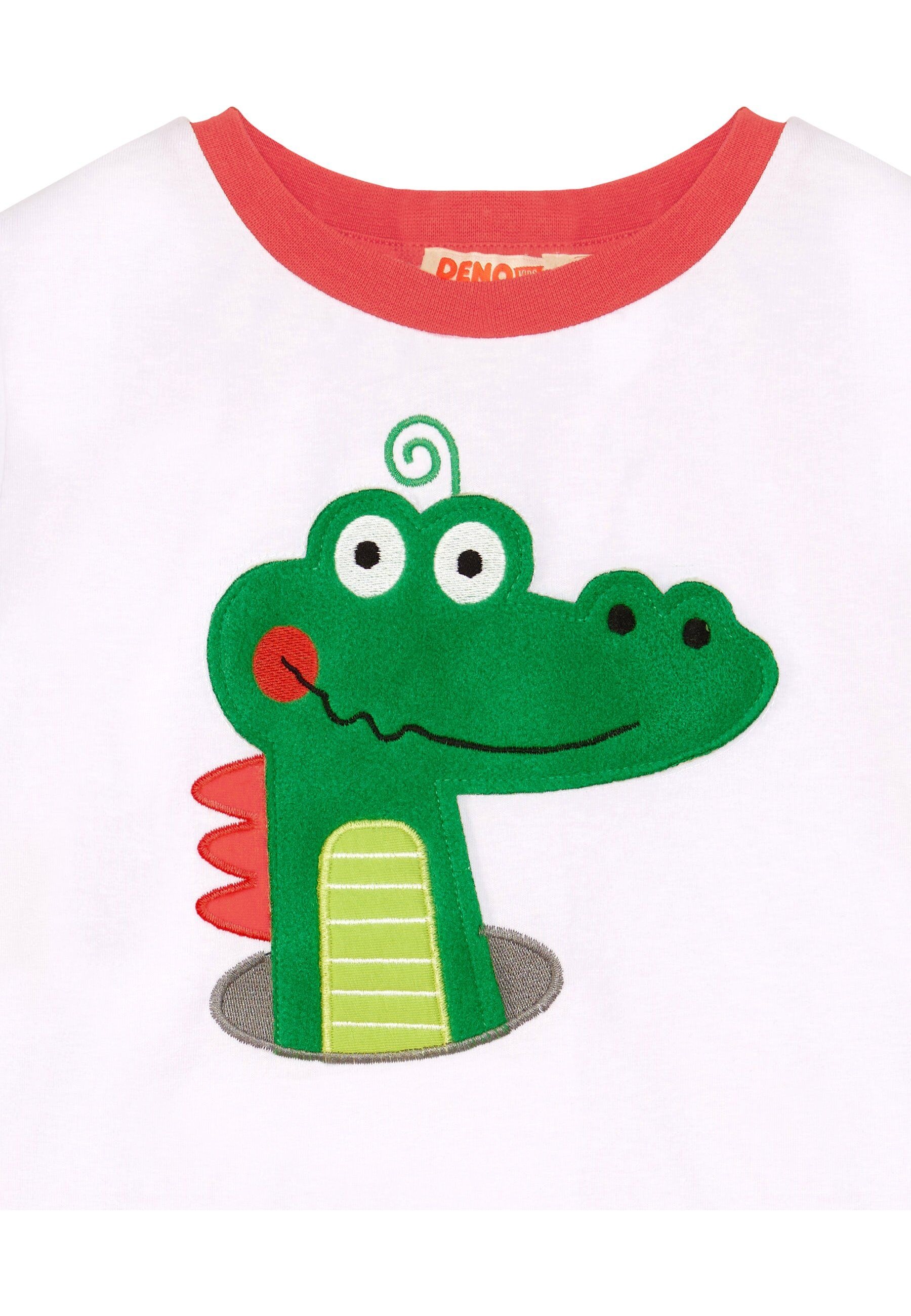 Denokids Hausanzug »Crocodile«, (2 tlg.), mit Krokodil-Applikation