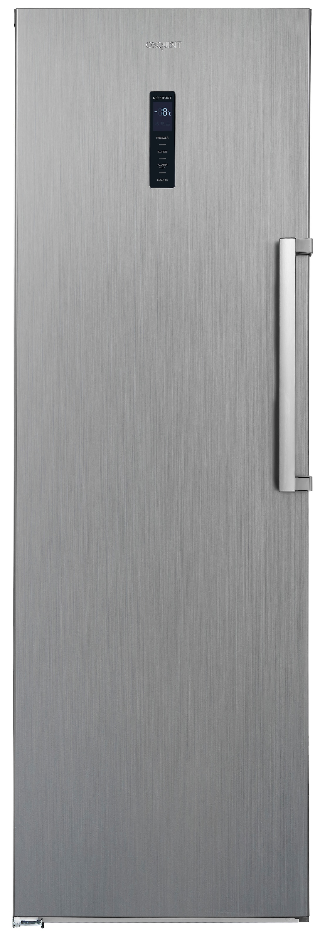 exquisit Gefrierschrank »GS295--H-040E inoxlook«, 185 cm hoch, 60 cm breit, Türanschlag wechselbar