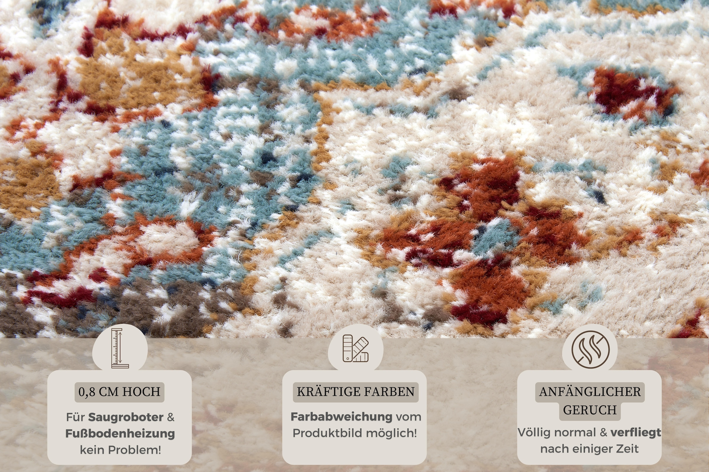 HANSE Home Teppich »Strozzi«, rechteckig, 8 mm Höhe, Läufer, Orientalisch, Kurzflor, Wohnzimmer, Schlafzimmer, Esszimmer