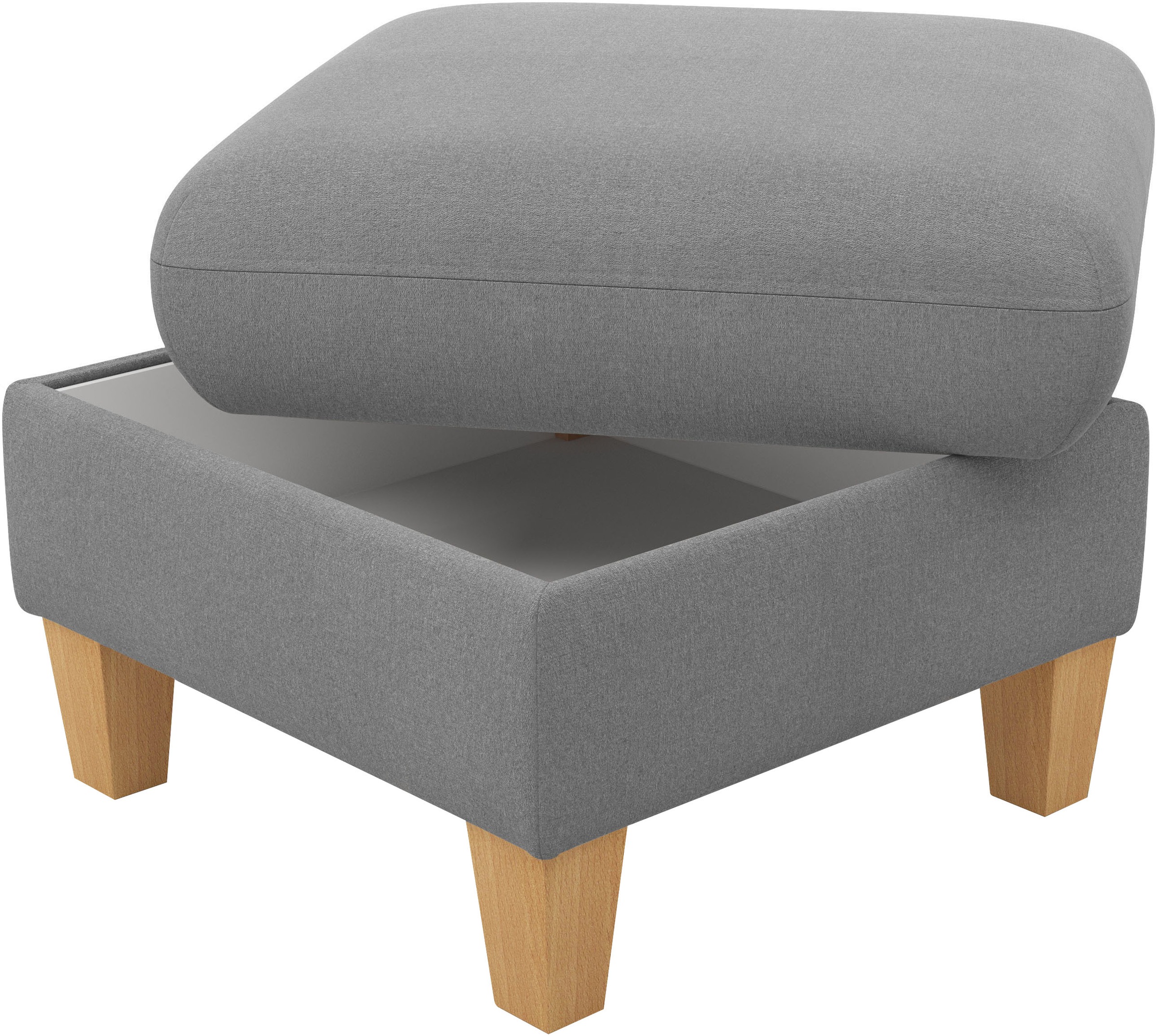 Home affaire Polsterhocker »Rochelle«, (1 St.), Massive 12 cm Holzbeine