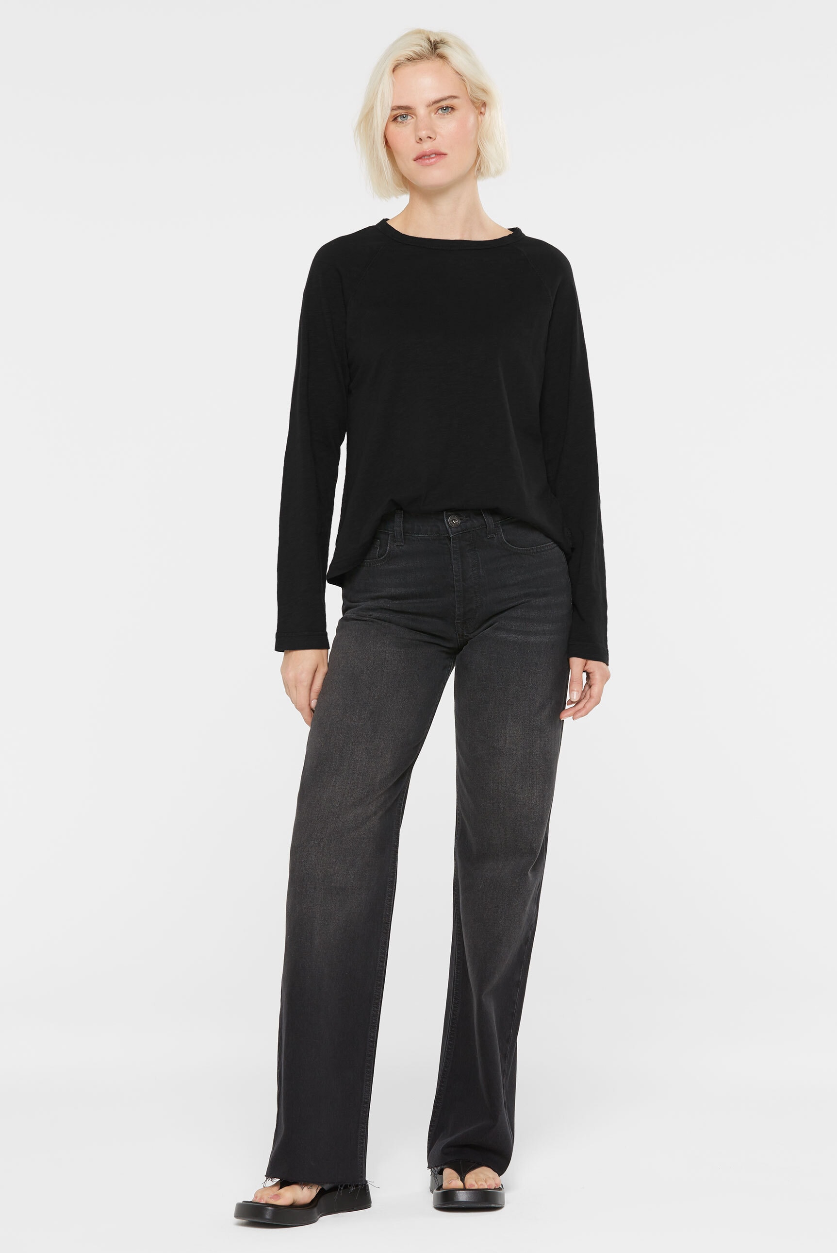 SENSES.THE LABEL Rundhalsshirt, aus Baumwolle