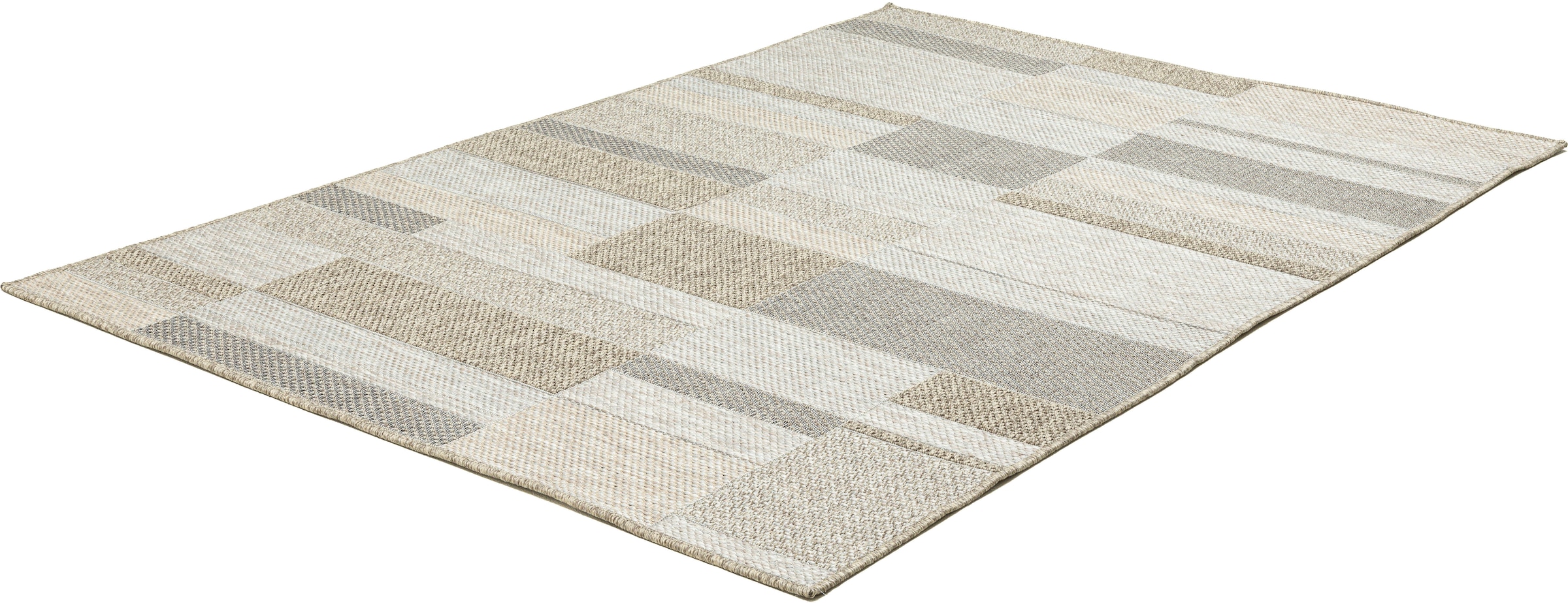 Gino Falcone Teppich »Mariella GF-135«, rechteckig, 6 mm Höhe, modernes Patchwork Design, meliert, In- und Outdoor geignet