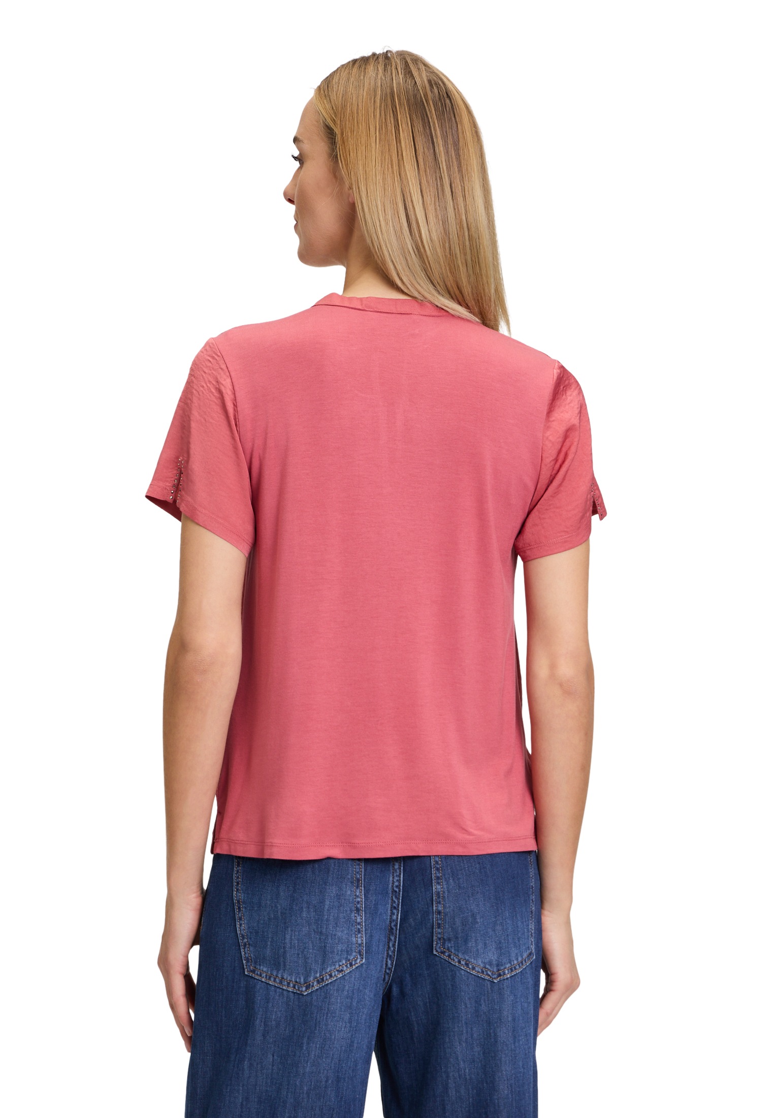 Cartoon Kurzarmshirt »Cartoon Damen Blusenshirt kurzarm«, (1 tlg.), Materialmix