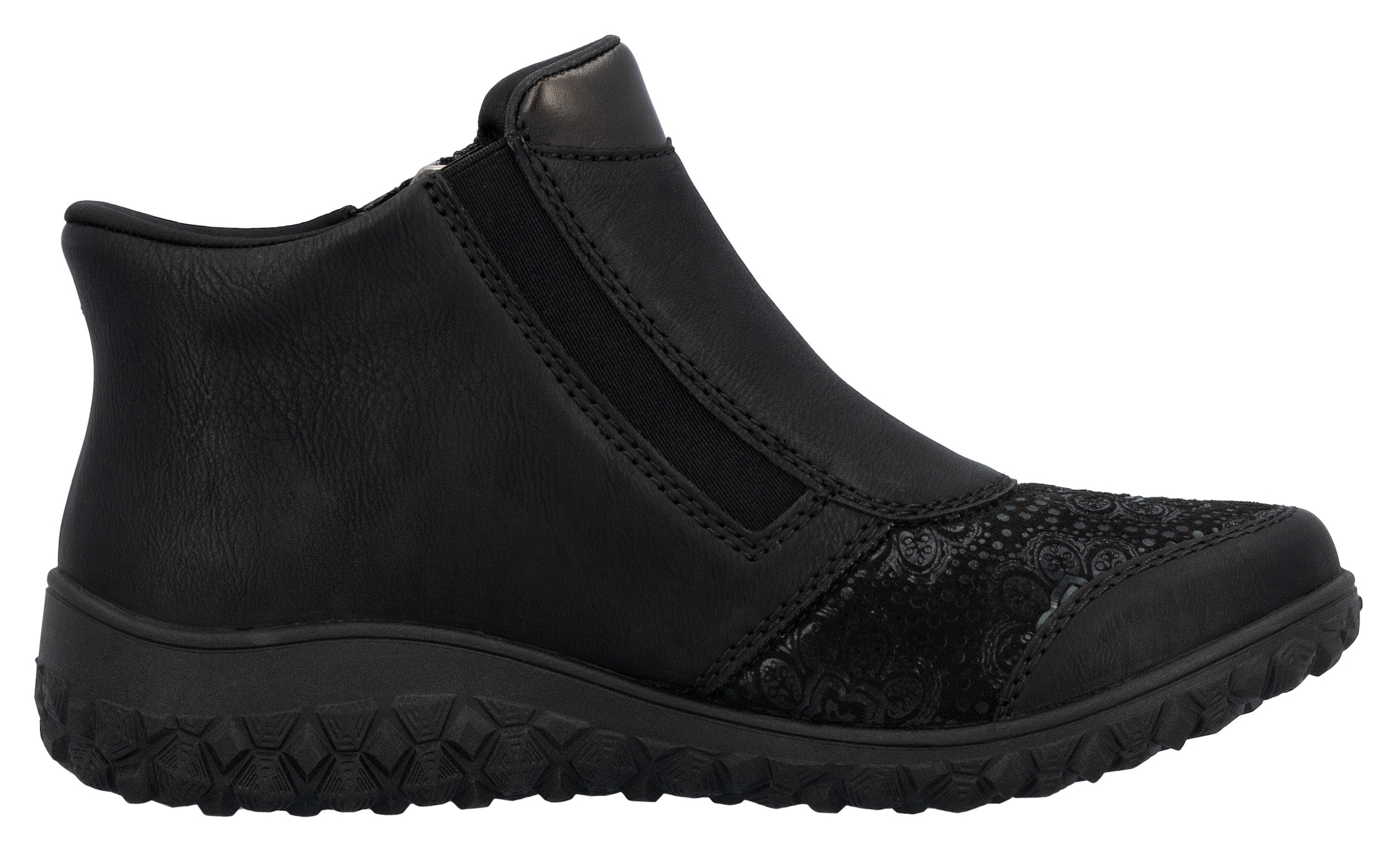Rieker Schlupfboots »Ready2GO«, Stiefelette, Casual-Boots, Profilsohle, mit seitlichem Reißverschluss