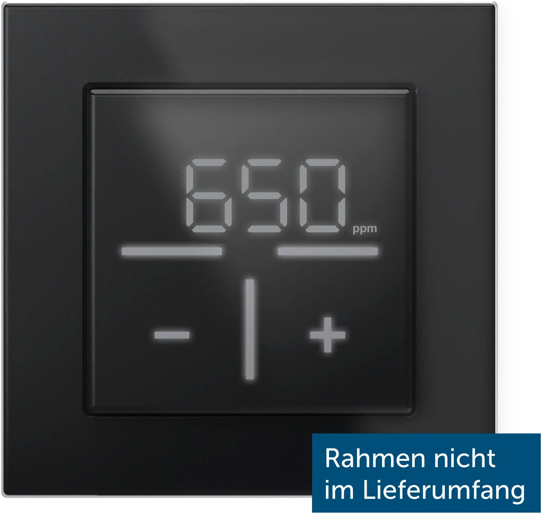 HOMEMATIC IP Smart-Home-Zubehör "Glas-Wandthermostat mit CO2-Sensor", B:12,5cm H:5cm T:12,5cm, schwarz, Smart-Home-Stationen