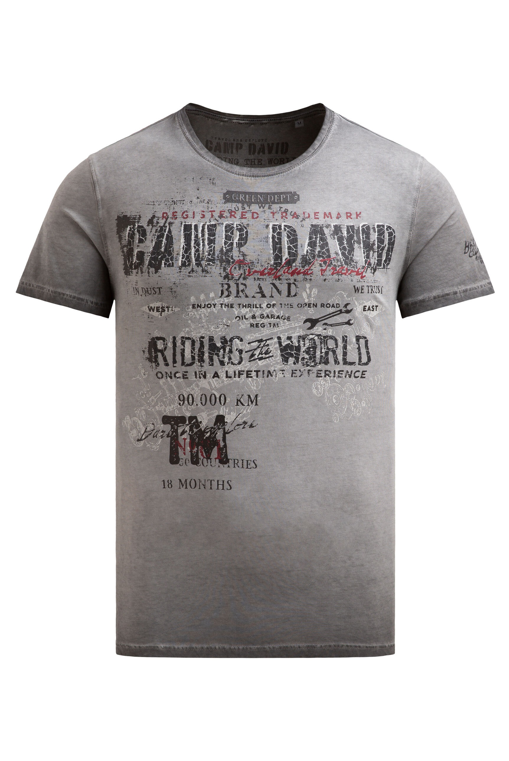 CAMP DAVID Rundhalsshirt, mit Kontrastnähten