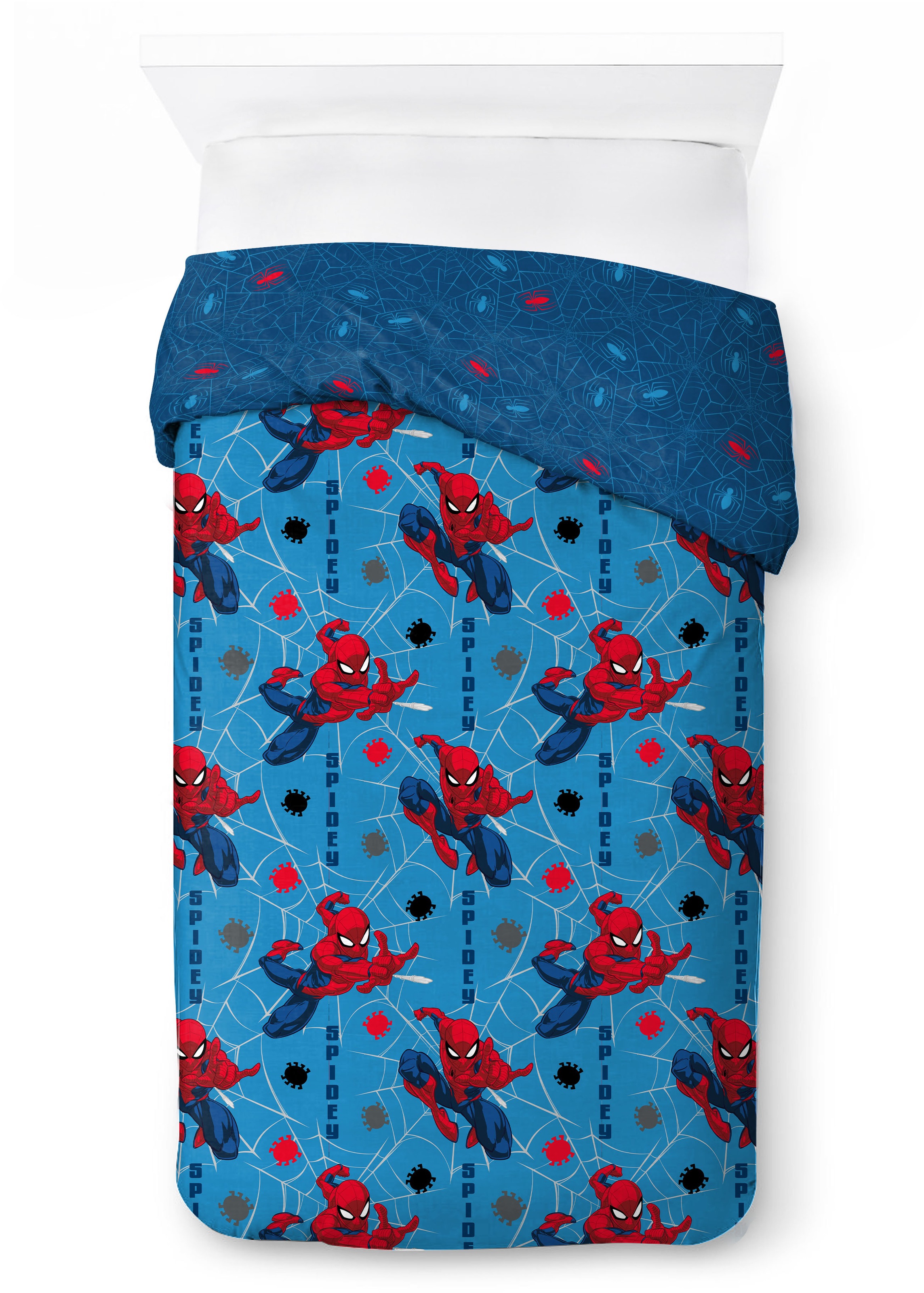 MARVEL Kinderbettwäsche »Marvel Spiderman Bettbezug-Set 135x200 cm + Kissenbezug 80x80 cm« 2 tlg. tlg. 100 % Baumwolle, maschinenwaschbar, wendbar