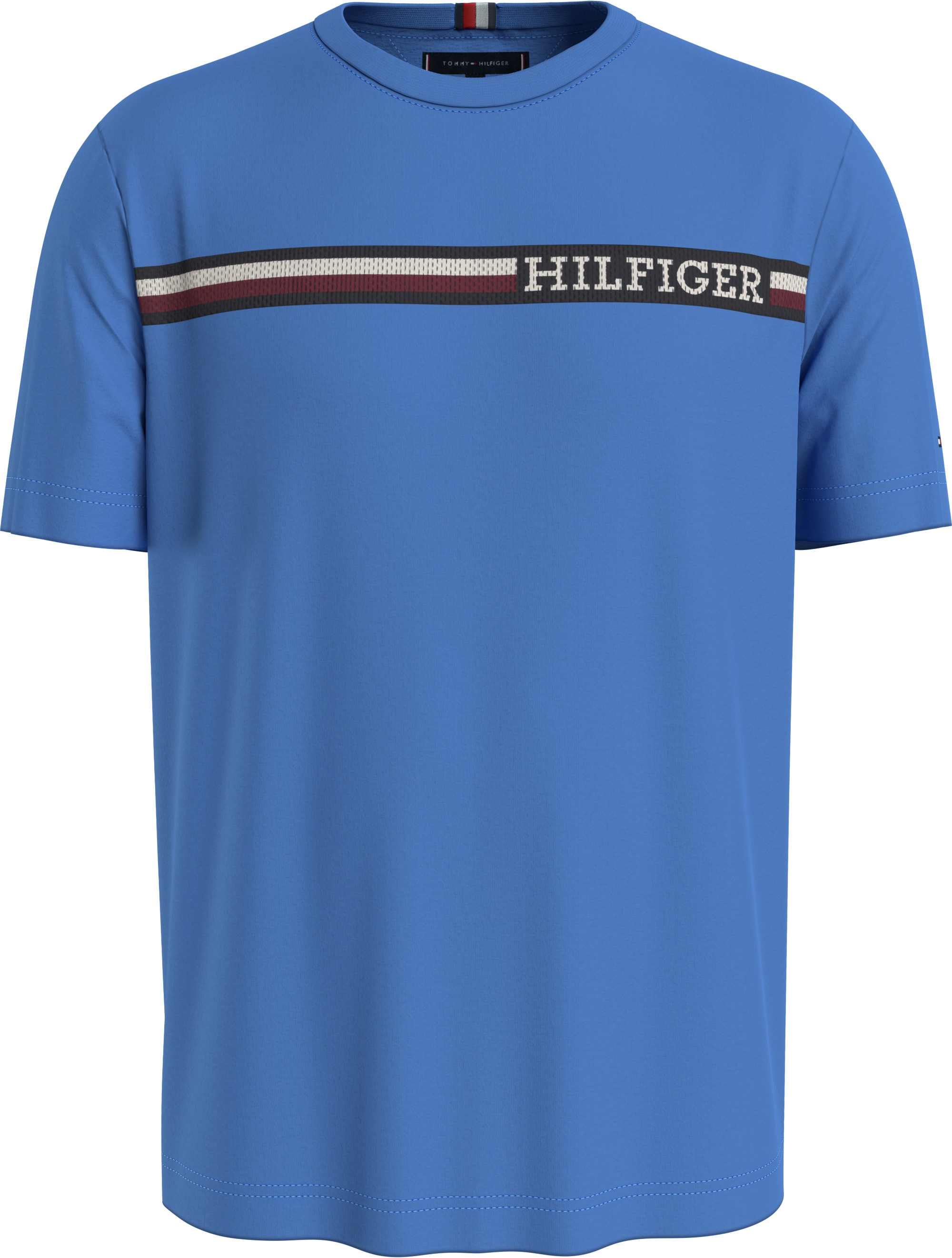 Tommy Hilfiger T-Shirt »MONOTYPE CHEST STRIPE TEE«, mit Markenlogo ▷ für |  BAUR