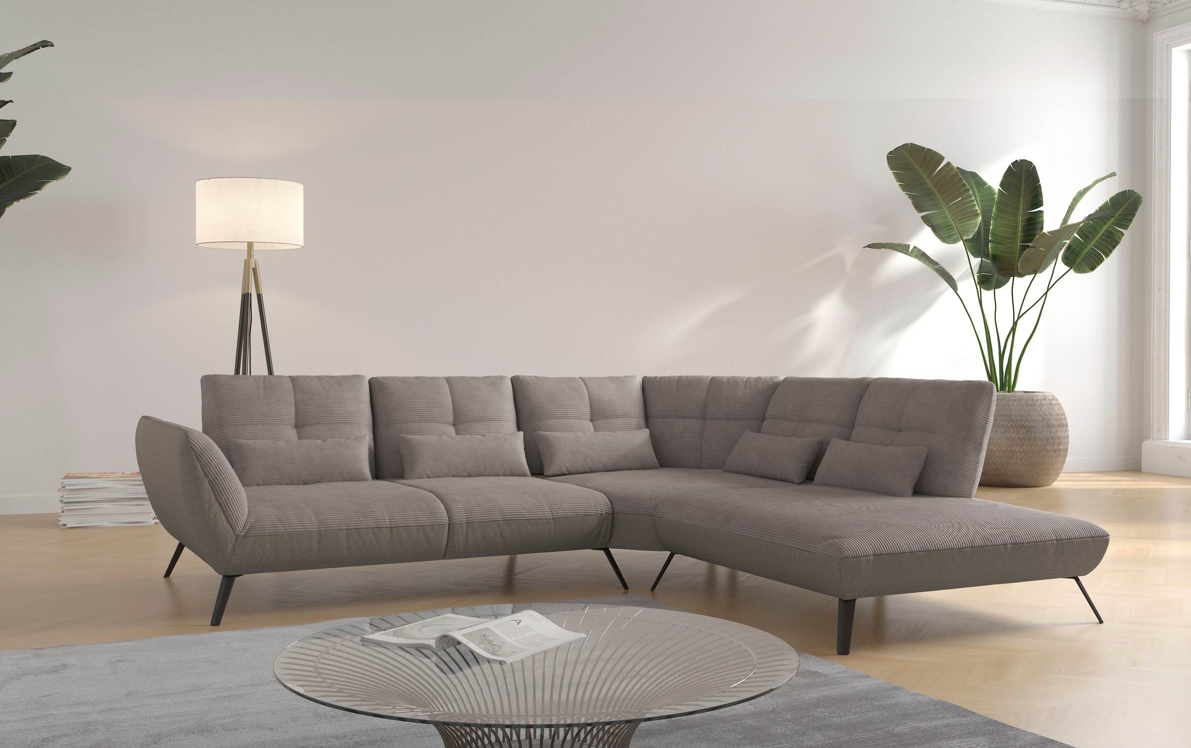 OTTO home Ecksofa "Mikado L-Form" inkl. Sitztiefenverstellung und Armteilverstellung