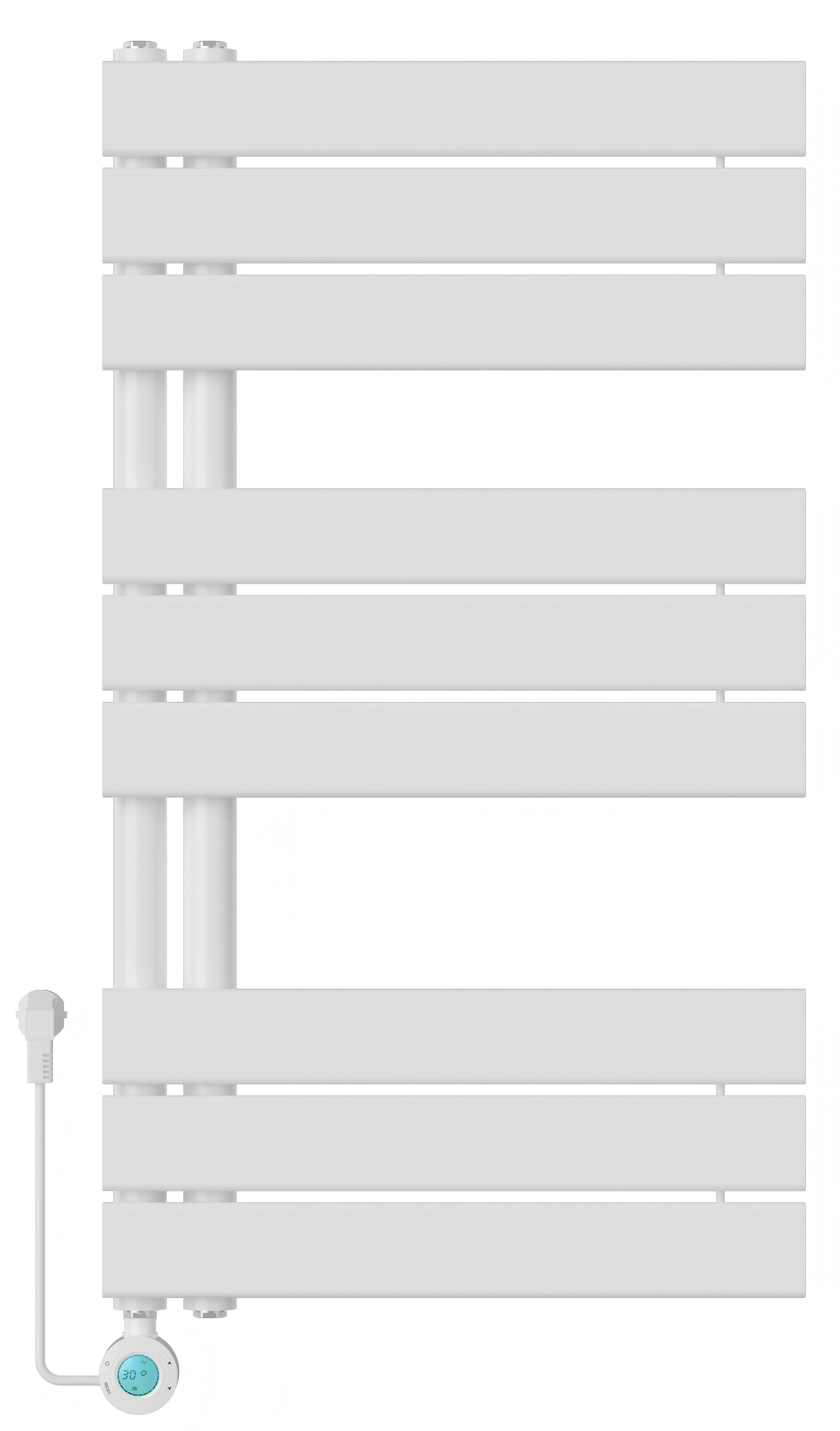 Badheizkörper SANOTECHNIK "E-Salzburg 50x90cm", weiß, B:50cm H:90cm T:8cm, Stahl, Heizkörper, elektrisch, 400W - B/H/T: 50cm x 90cm x 8cm,mit Thermost
