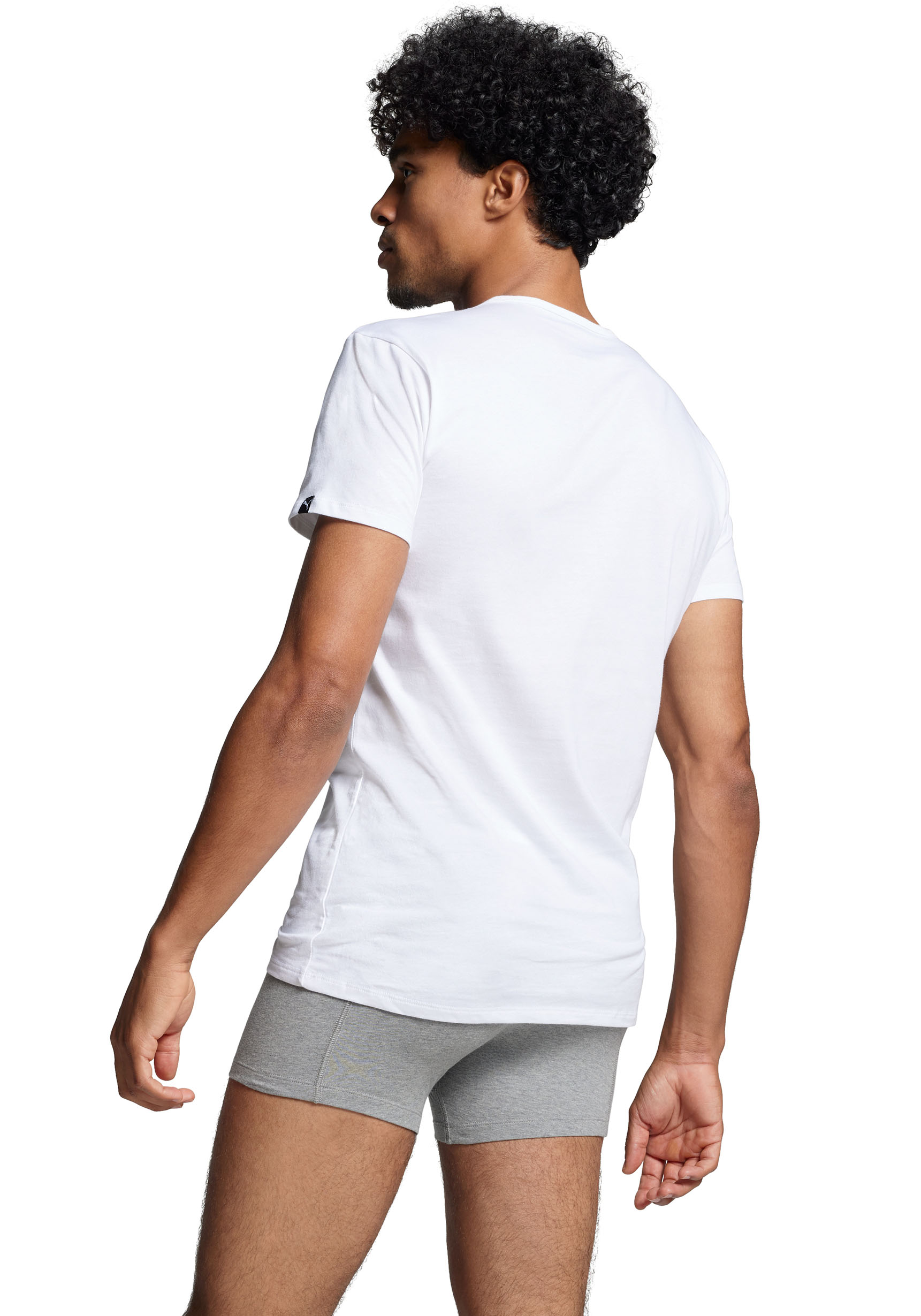 Thumbnail - PUMA T-Shirt "PUMA BASIC 2P V-NECK TEE", (2er Pack), mit Markenlabel