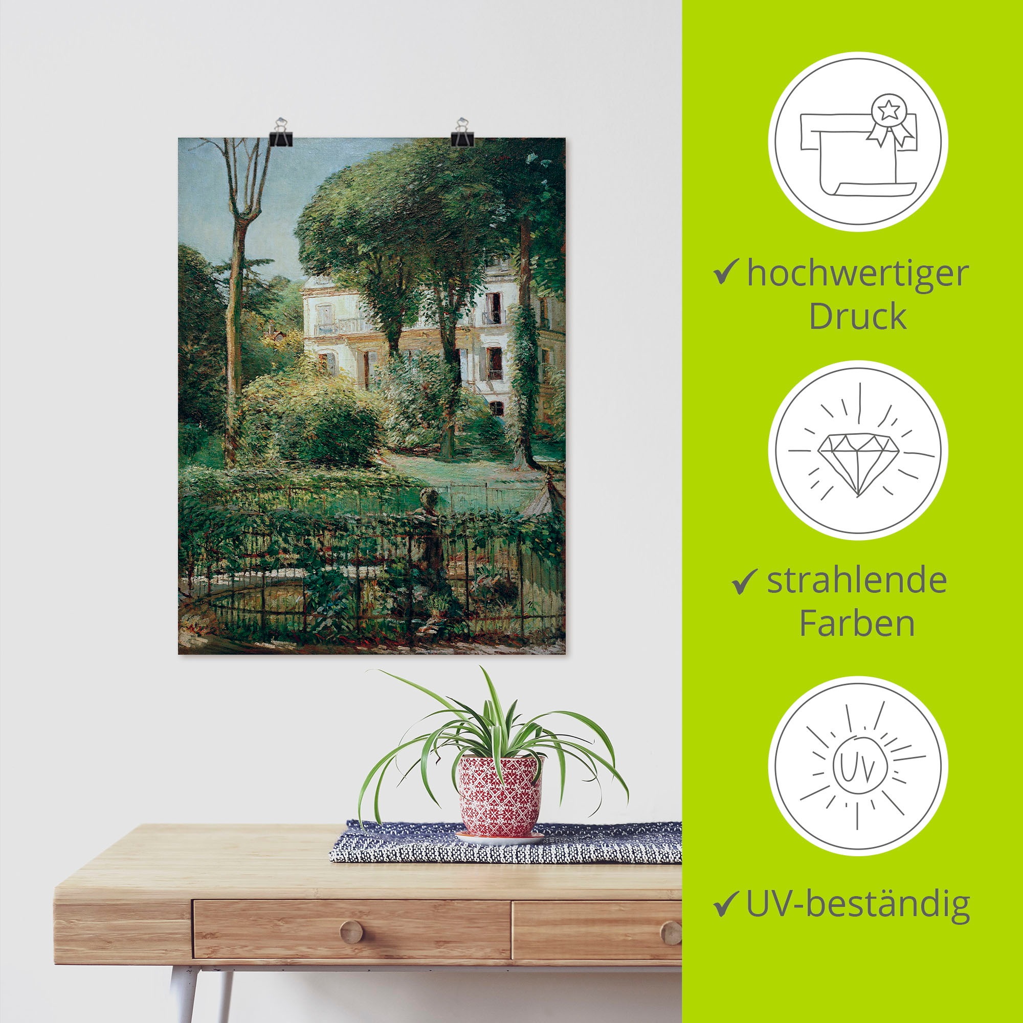 Artland Wandbild »Villa in Paris«, Gartenbilder, (1 St.), als Leinwandbild, Poster in verschied. Größen