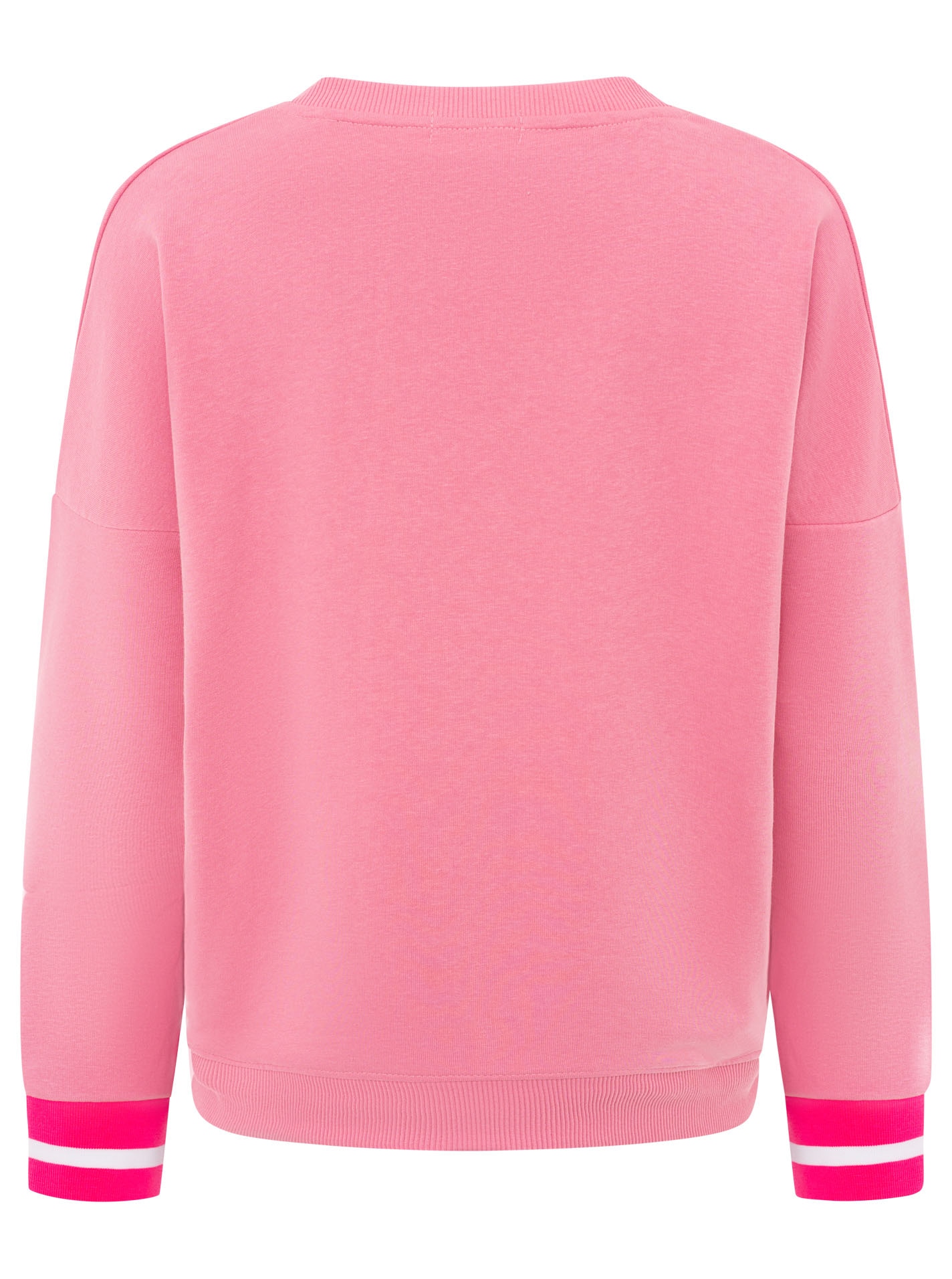 Zwillingsherz Hoodie »"Positive Mind"«, neonfarbenen Bündchen, V-Ausschnitt, Seitenschlitze, Langarm
