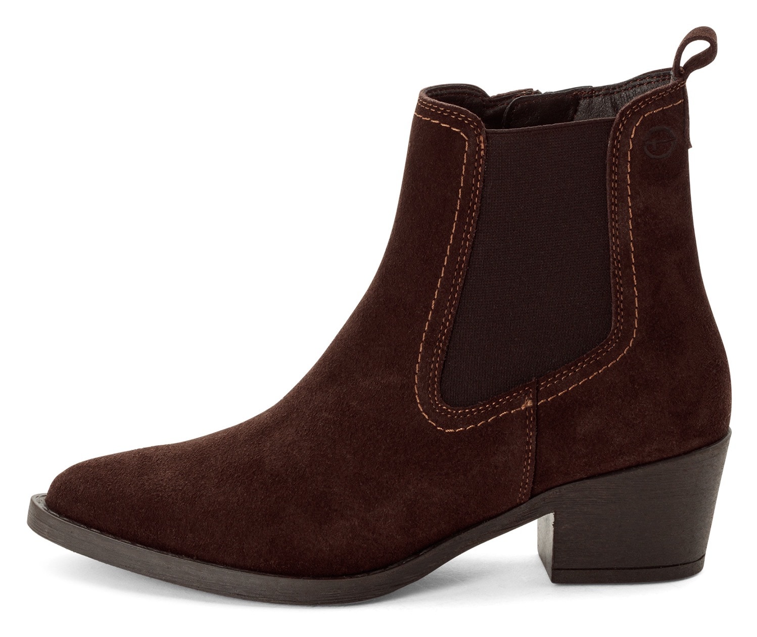 Tamaris Chelseaboots  , Blockabsatz, Cowboy Stiefelette, Westernstiefelette mit Gummizug