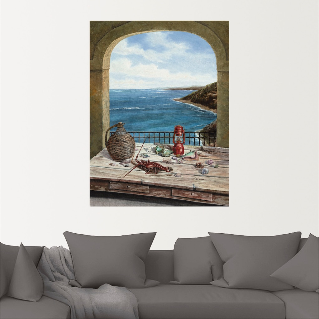 Artland Wandbild »Stillleben am Meer«, Fensterblick, (1 St.)