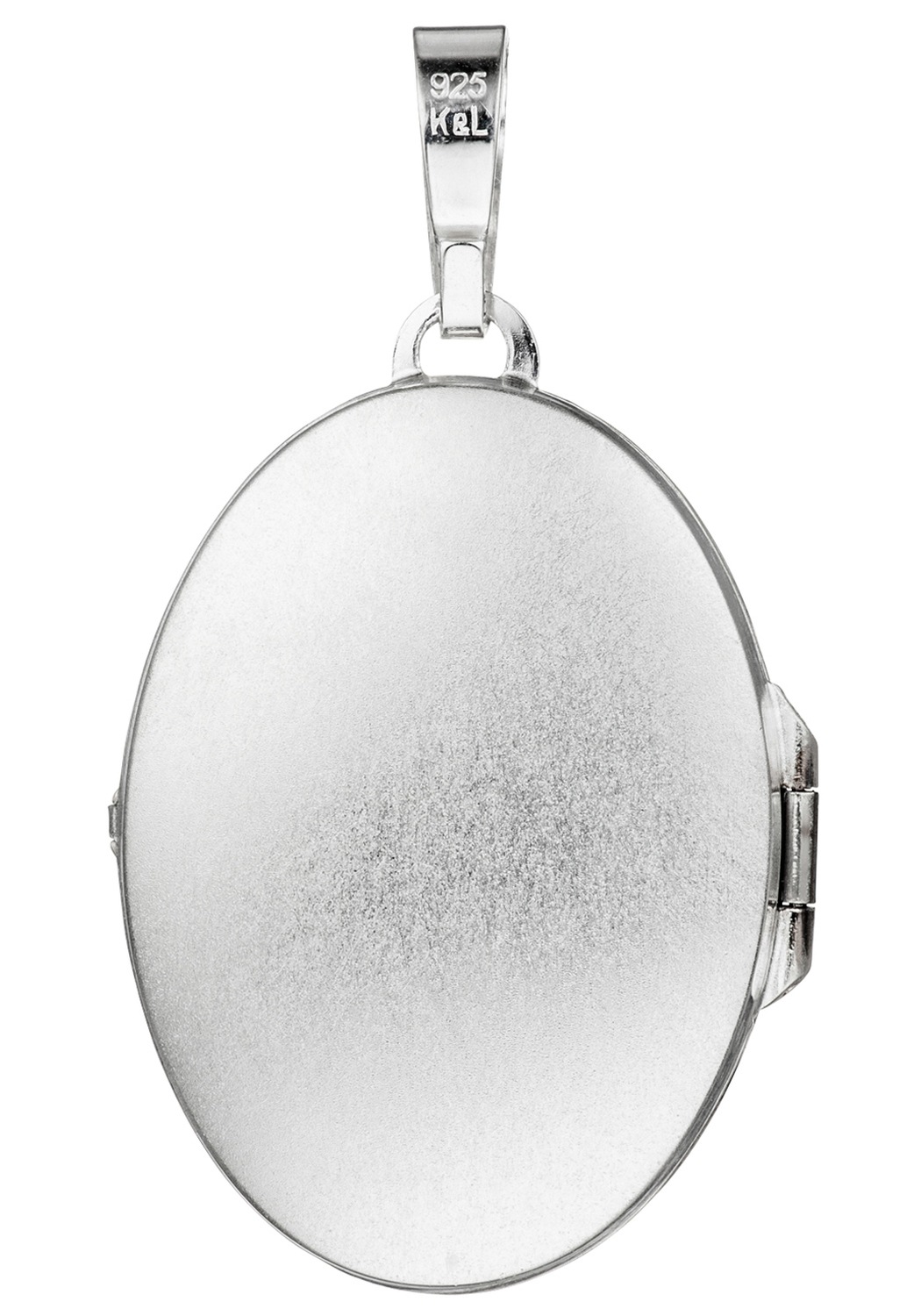 JOBO Medallionanhänger »Anhänger Medaillon Blumen oval 34 mm« ()  925 Silber für 2 Fotos