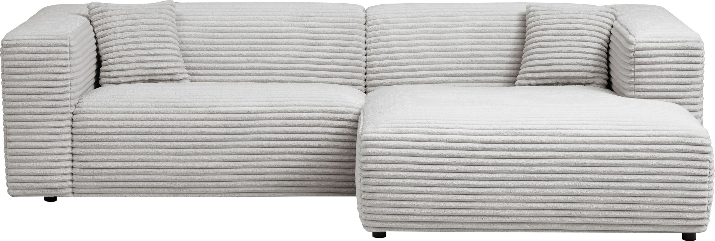 andas Ecksofa »BAKELS, L-Form in Cord oder Boucle-Stoff, moderne Couch«, wahlweise Recamiere rechts/links, bequemer Sitzkomfort