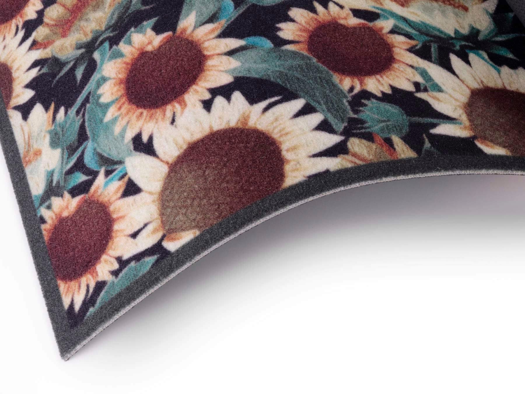 Primaflor-Ideen in Textil Küchenläufer »SUNFLOWER, Made in Belgium«, rechteckig, 5 mm Höhe, Motiv Sonnenblumen, rutschhemmend, waschbar, Küche