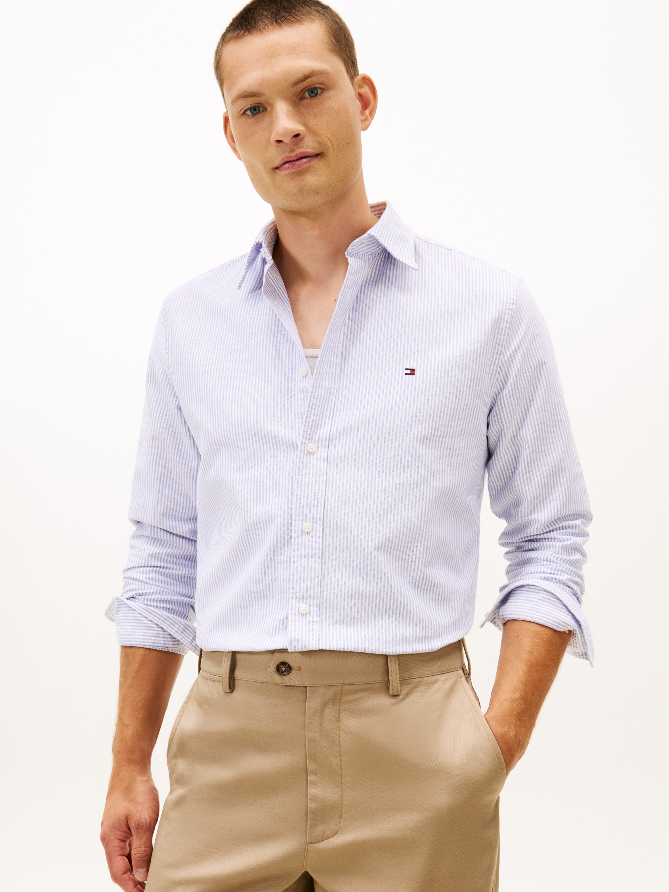Tommy Hilfiger Langarmhemd "HERITAGE OXFORD STRIPE Regular Fit SHIRT" Regular Fit Oxford Casual