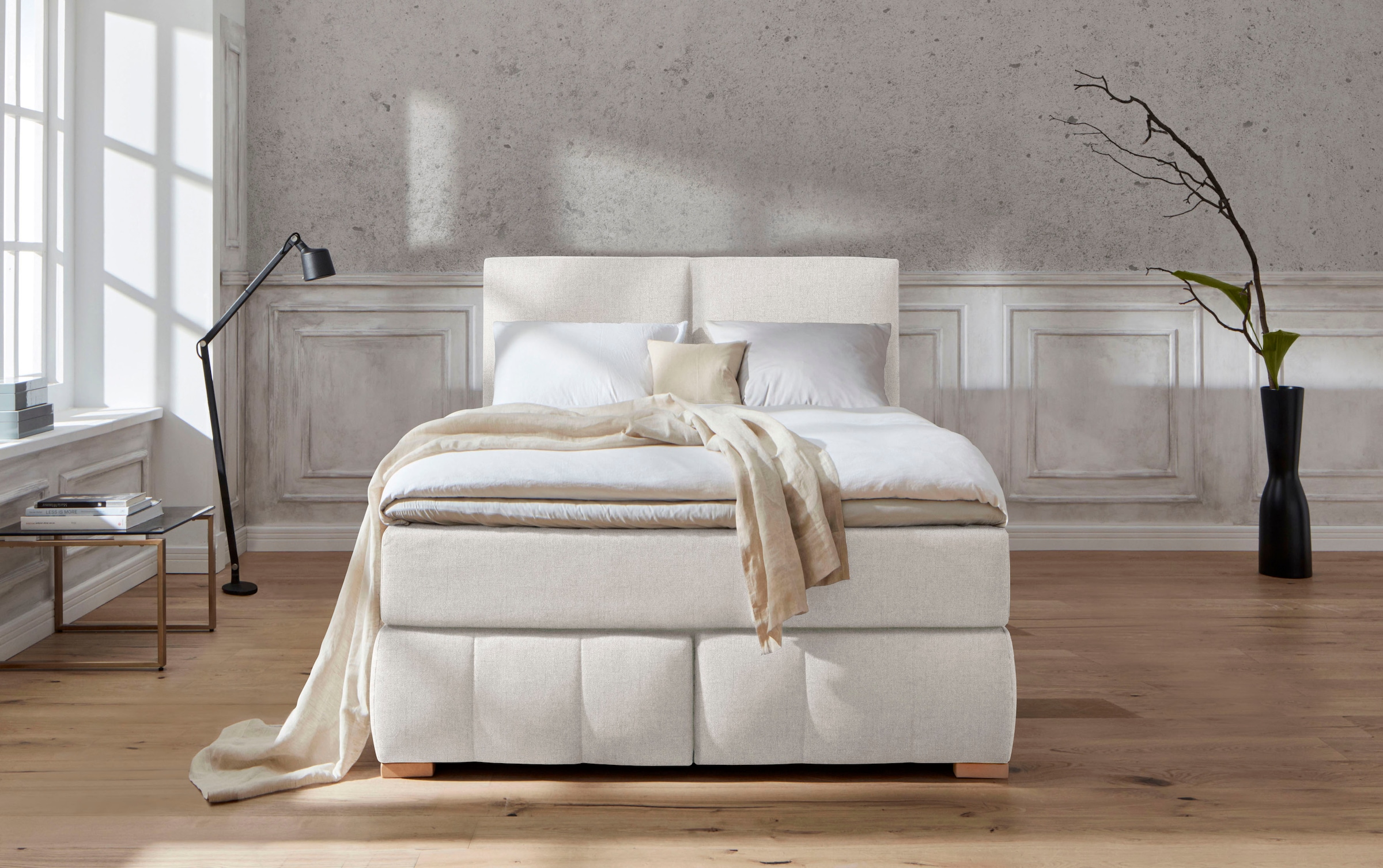 Home affaire Boxspringbett "Wehma" inkl. Topper in 3 verschiedenen Matratze günstig online kaufen
