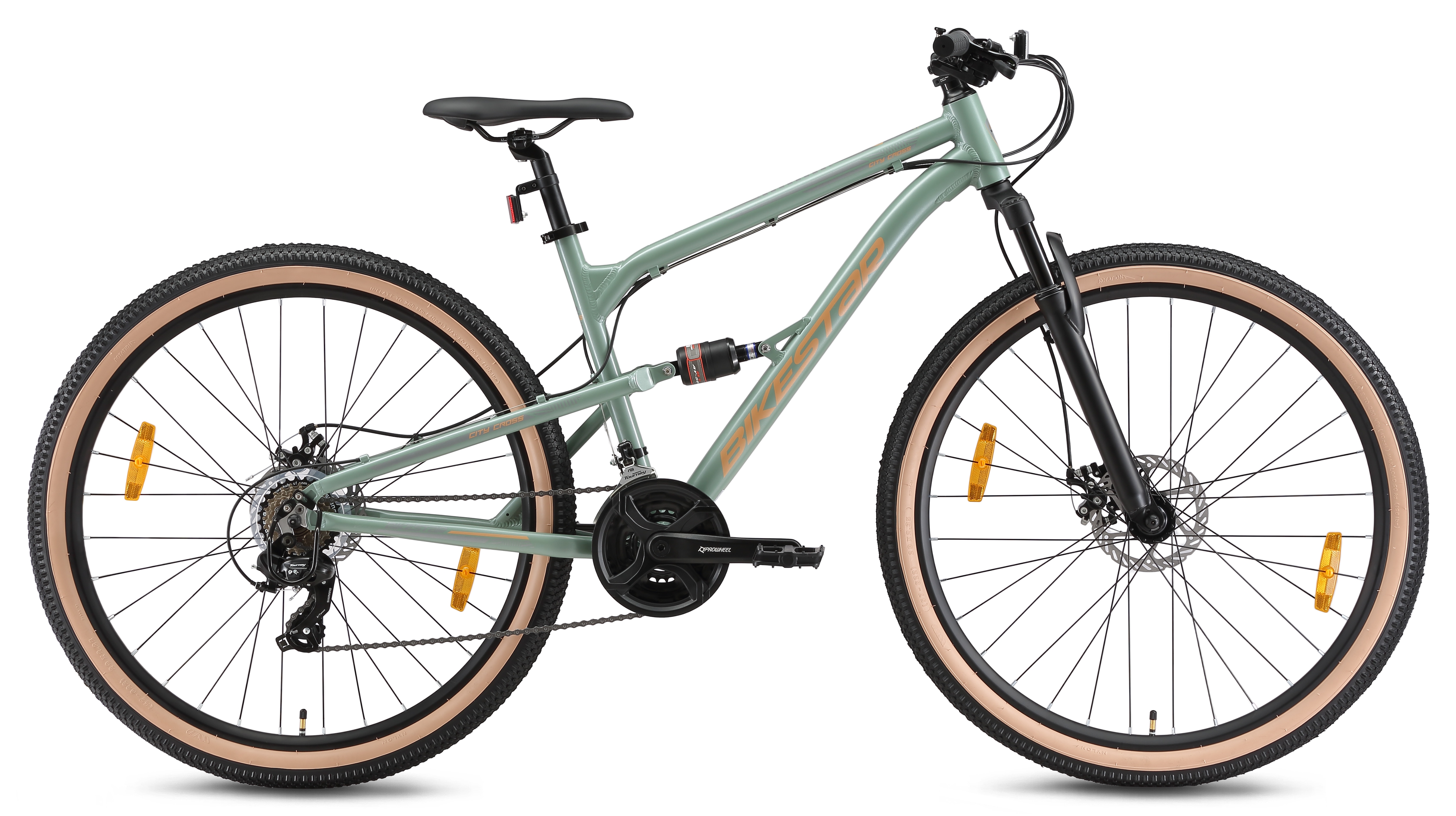 Bikestar Mountainbike 21 Gang Shimano RD-TY300 Schaltwerk Kettenschaltung für Damen und Herren, Kettenschaltung