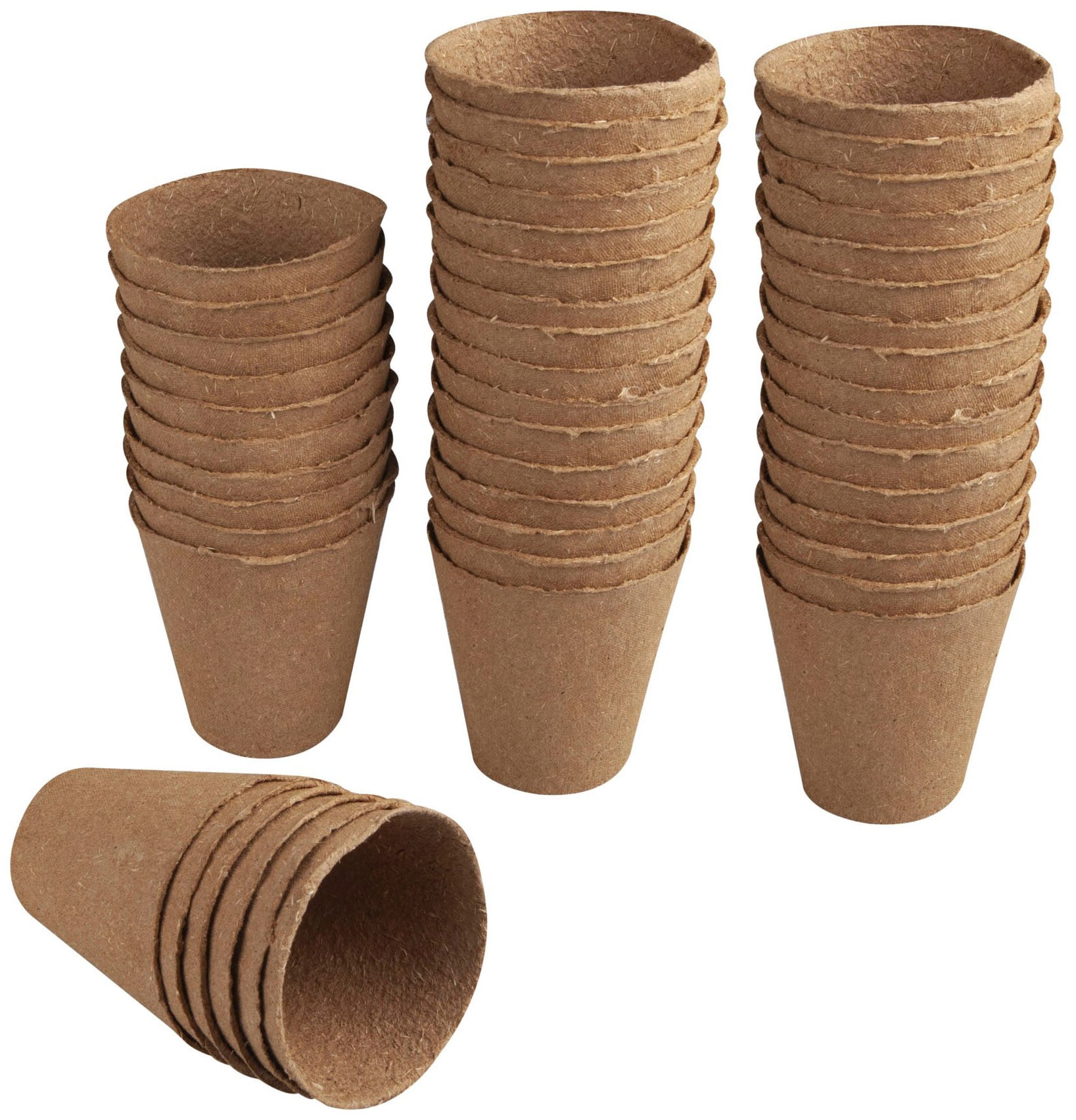 Windhager Anzuchttopf "für Obst und Gemüse, Ø 8 cm, 48 Stk." Pflanztopf aus pflanzenbasiertem Material, Saattöpfe für Garten