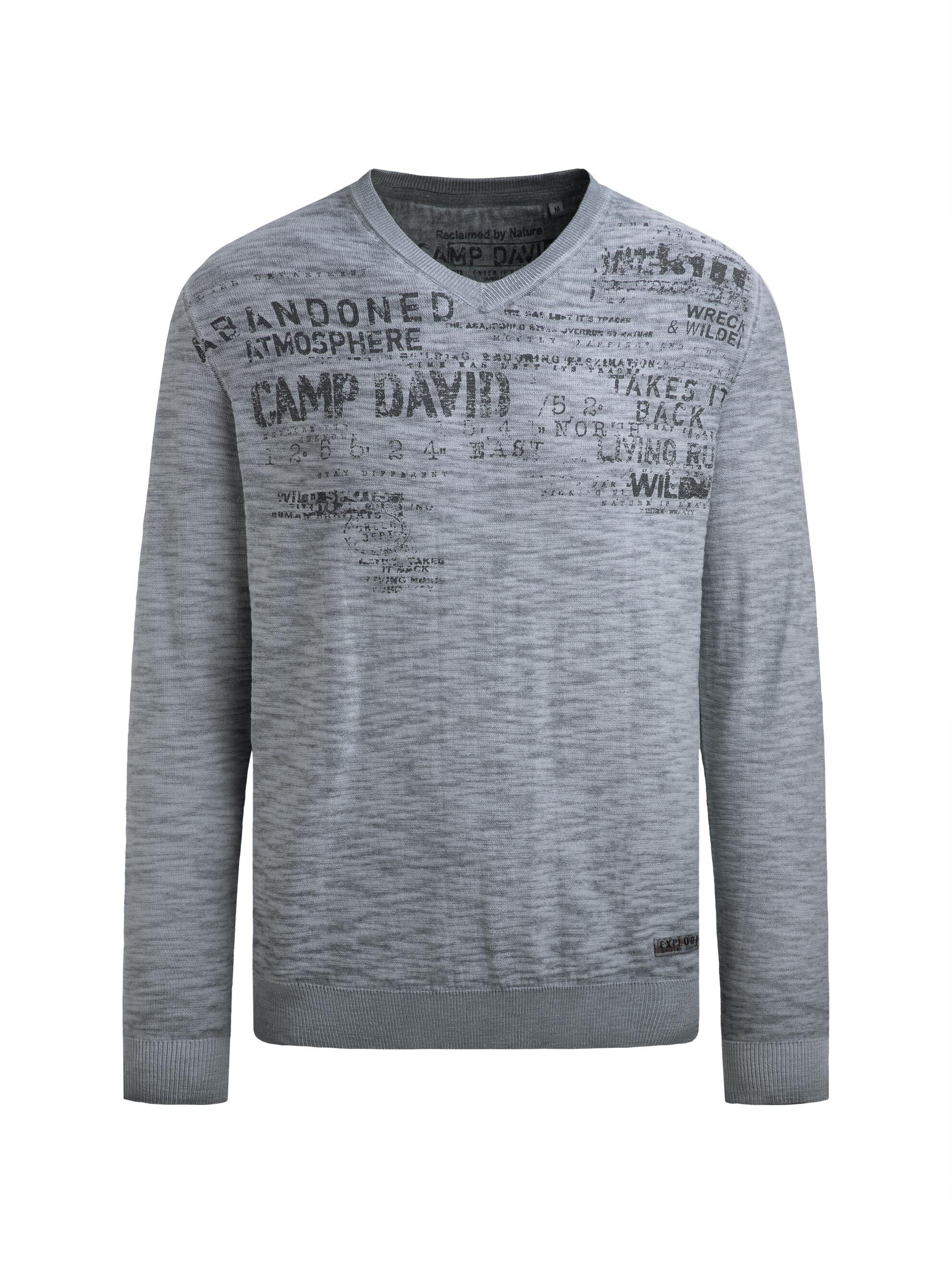 CAMP DAVID V-Ausschnitt-Pullover mit V-Ausschnitt