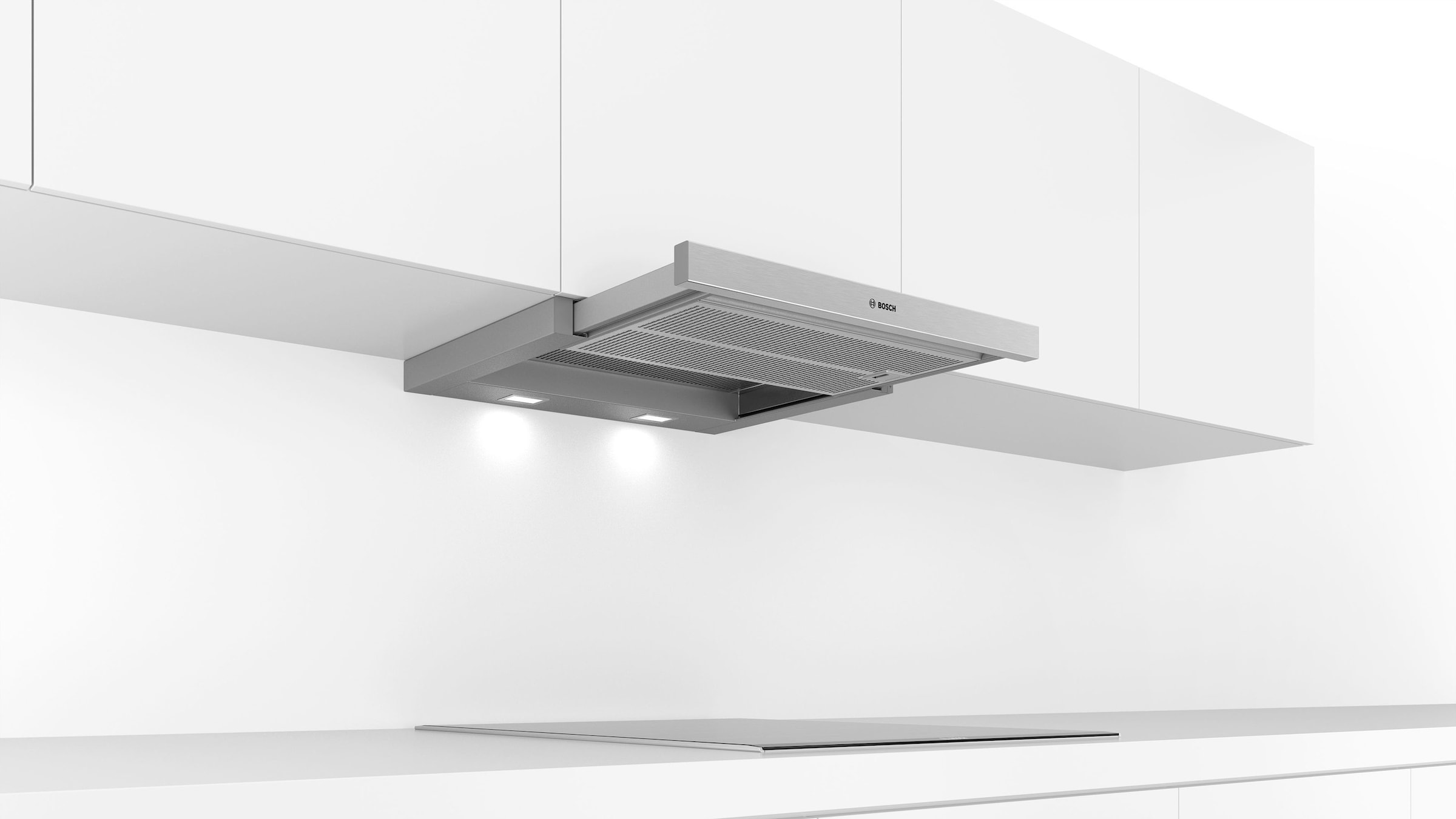 BOSCH Flachschirmhaube "DFR067A52", B:59,8cm H:42,6cm T:29cm, silber, Dunstabzugshauben, EcoSilence Drive Motor für geruchs- & geräuscharme Küche