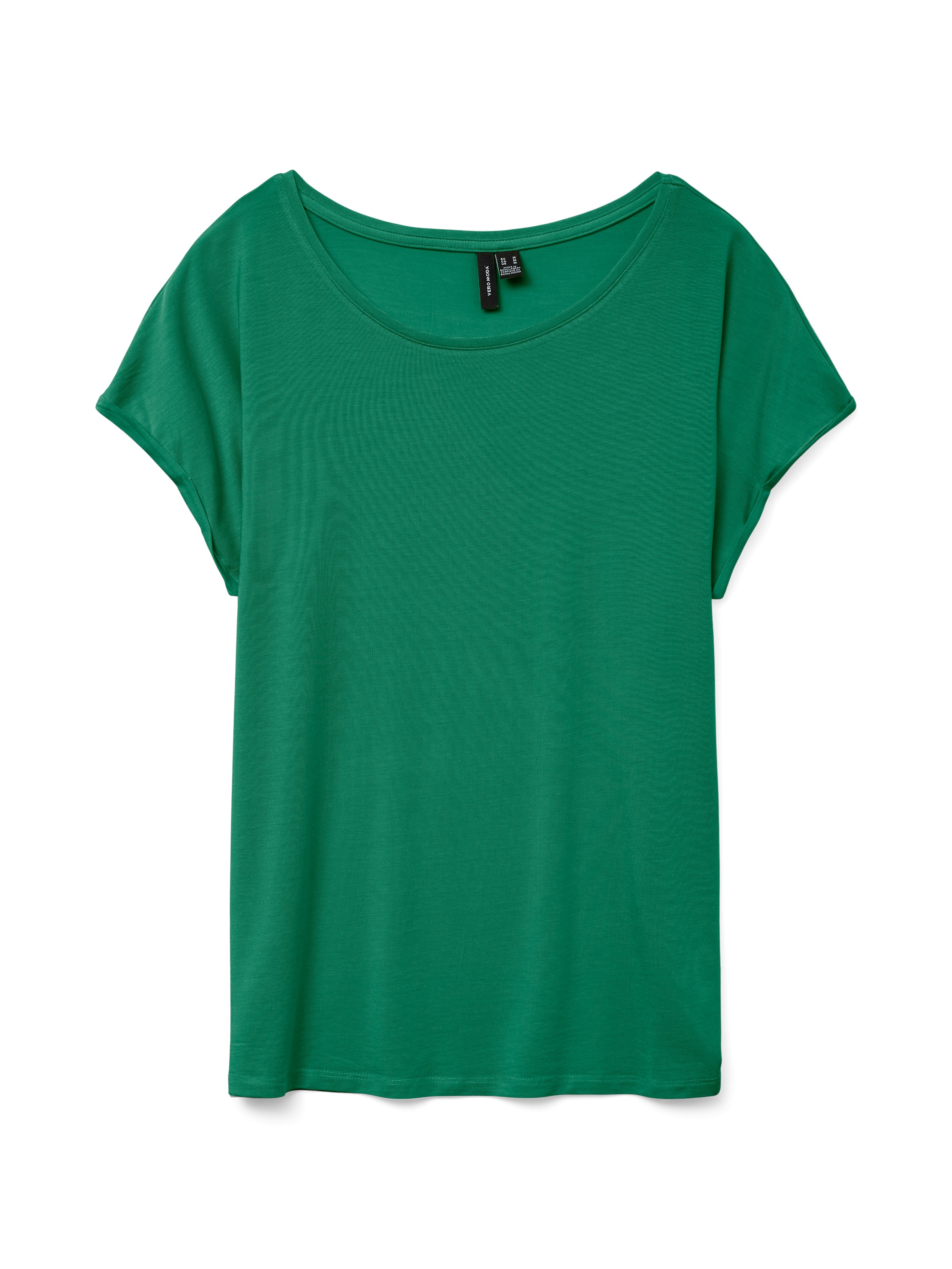 Vero Moda Rundhalsshirt "VMAVA PLAIN SS TOP GAJRS NOOS" Materialmix, regula günstig online kaufen