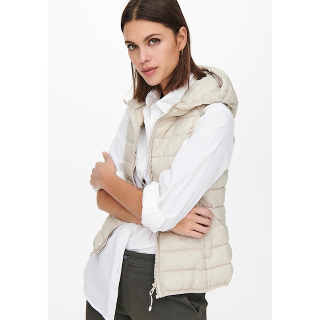 ONLY Steppweste »ONLNEWTAHOE HOOD WAISTCOAT OTW NOOS« für kaufen | BAUR