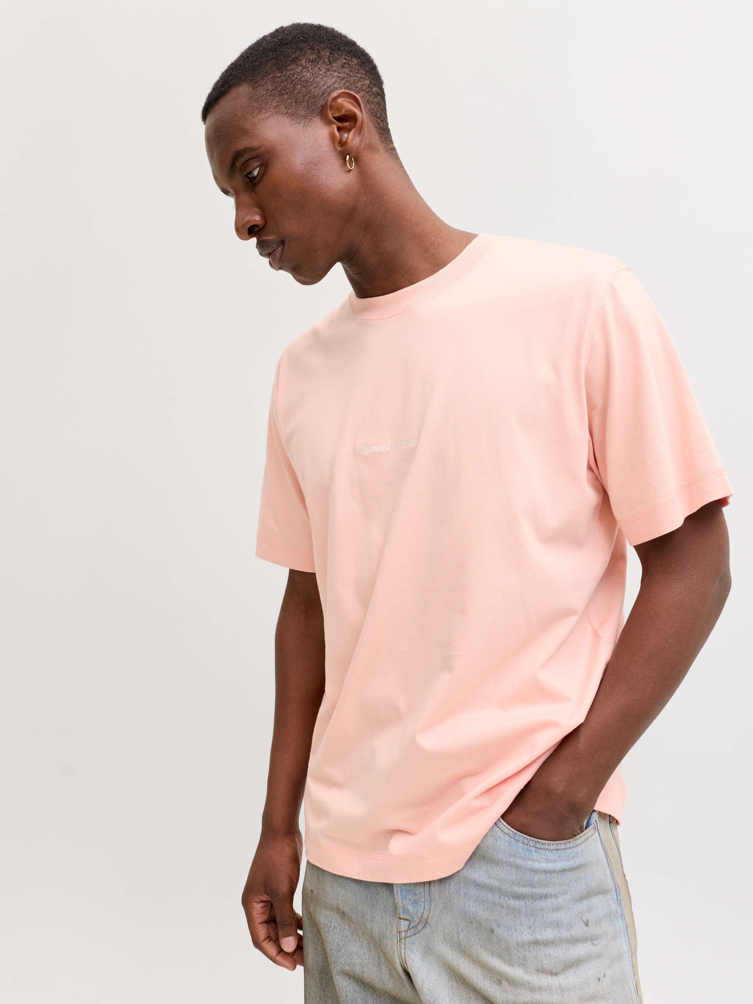 Jack & Jones Kurzarmshirt "JORNORREBRO EMB TEE SS CREW NECK NOOS" mit Logo günstig online kaufen