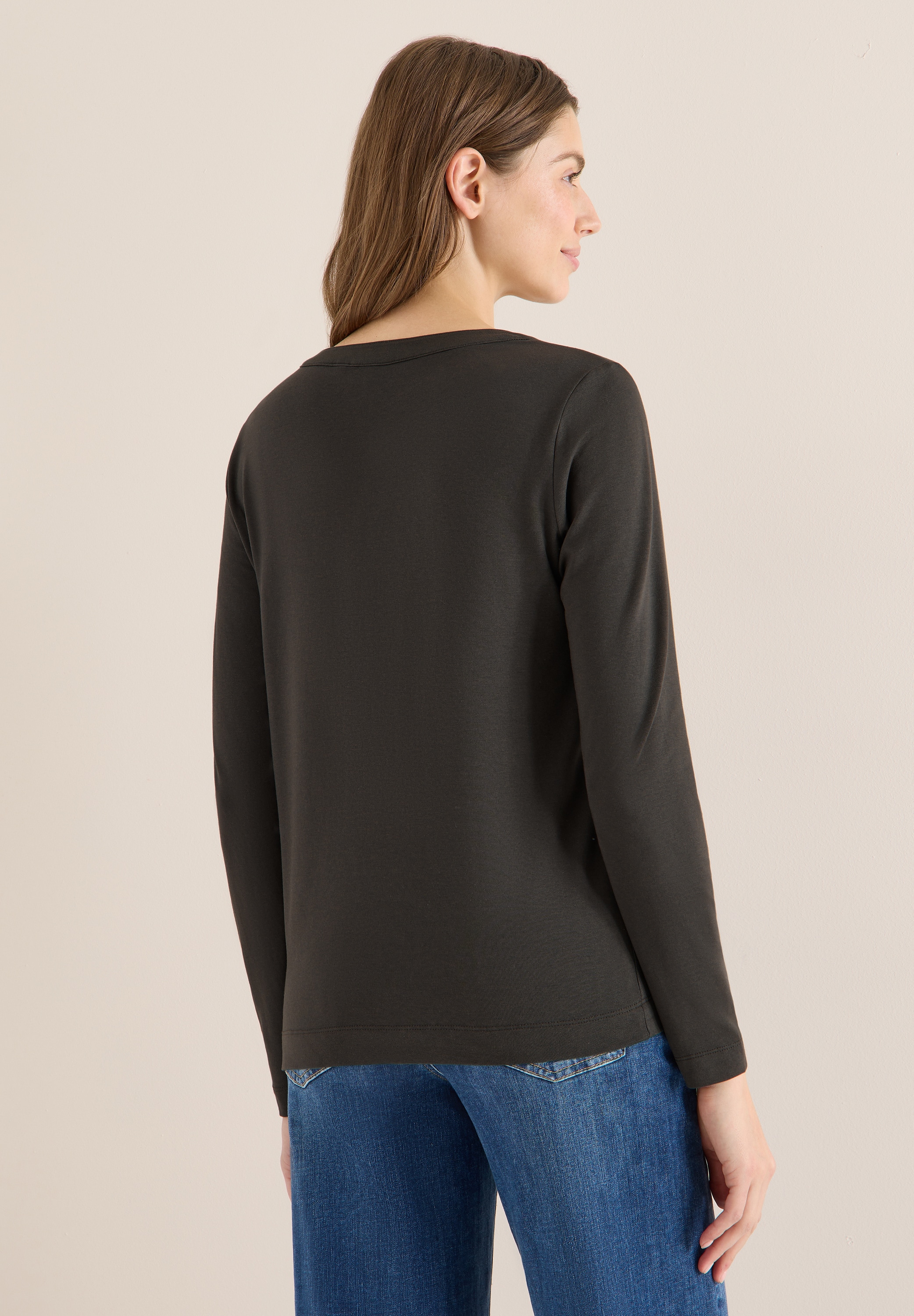 Cecil Langarmshirt aus Baumwolle mit Stretchante