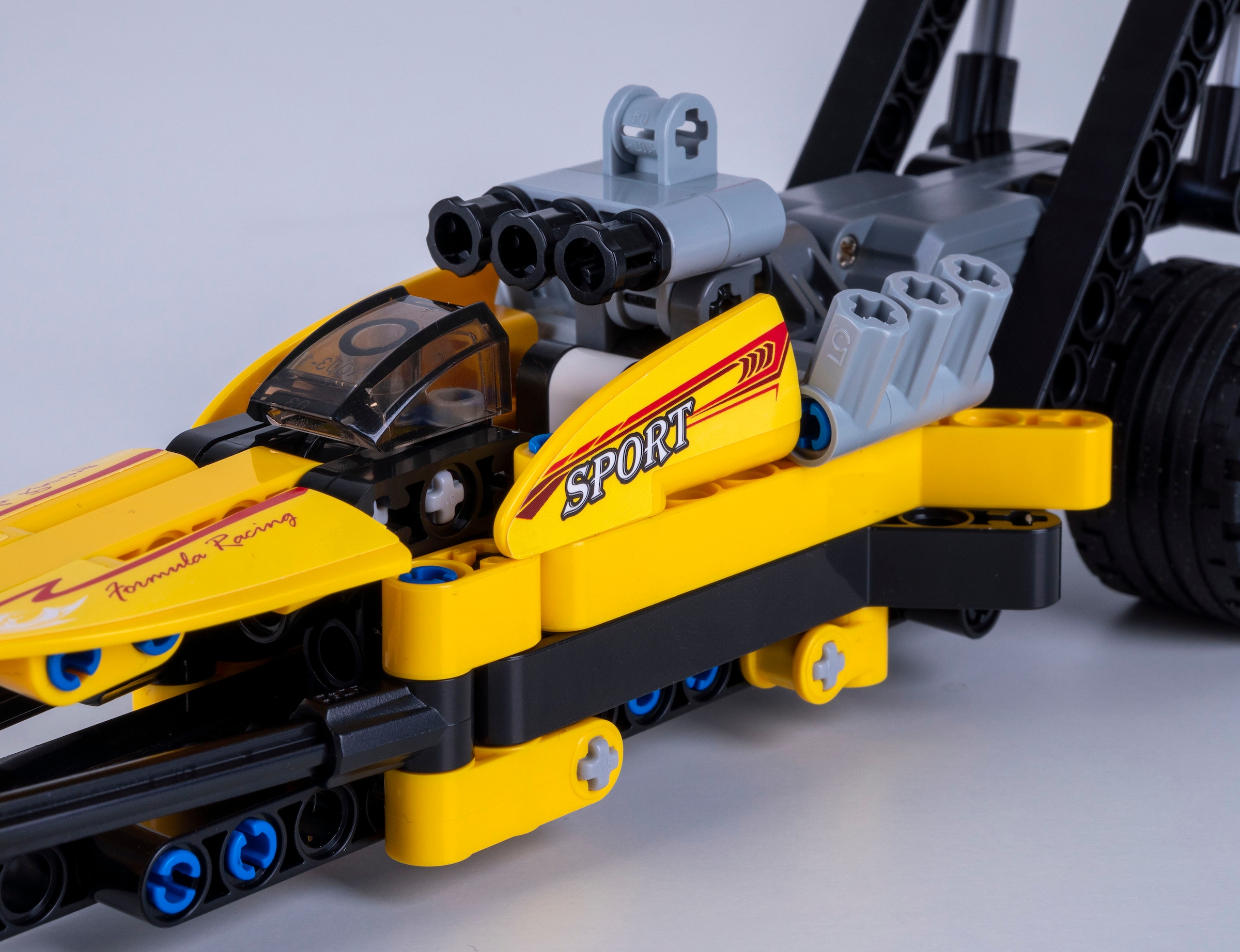 Jamara Konstruktions-Spielset »CaDA, Drag Racing gelb Bricks«, (151 St.)