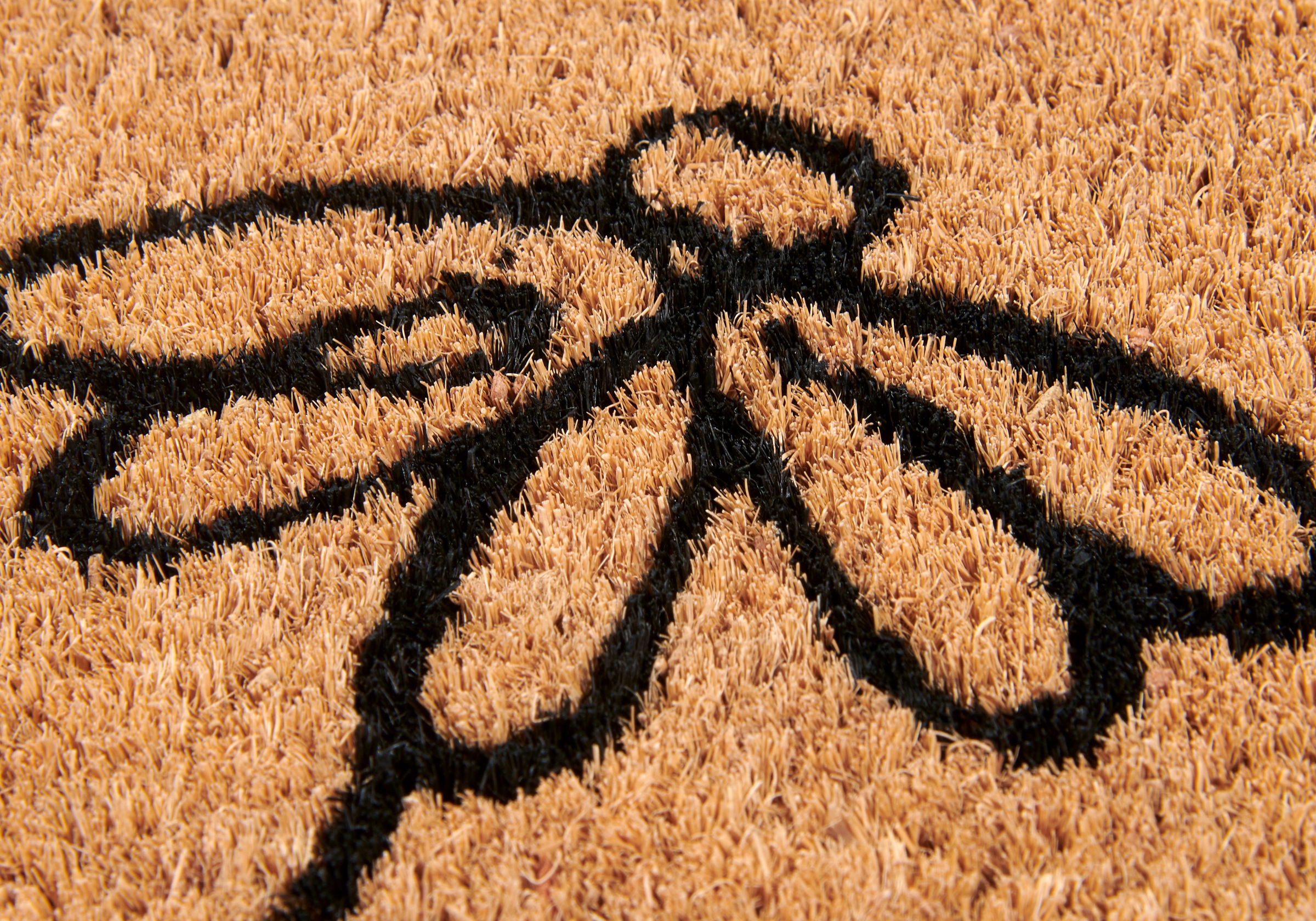 HANSE Home Fußmatte »Kokos Line-Art Flowers, Türmatte«, rechteckig, 15 mm Höhe, Schmutzfangmatte, Rutschfest, Outdoor, Innen, Außen, Kokosmatte, Flur