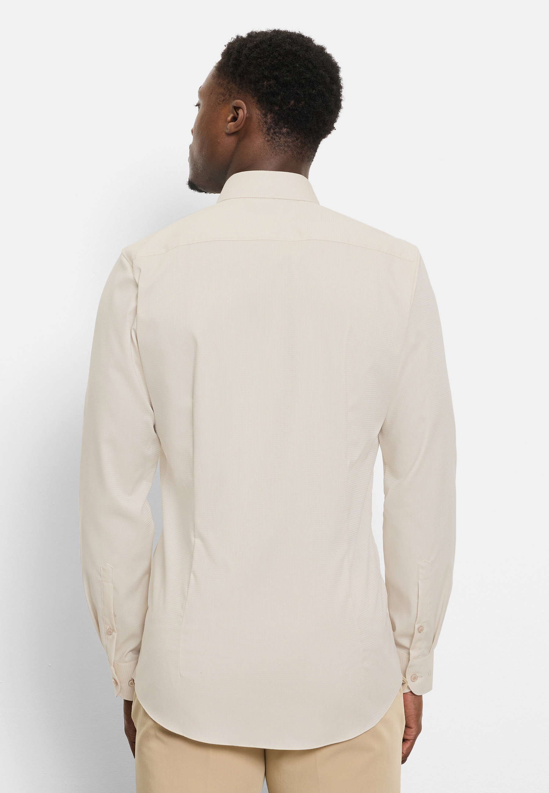 OLYMP Level Five Body Fit Men's Shirt Beige 45 3