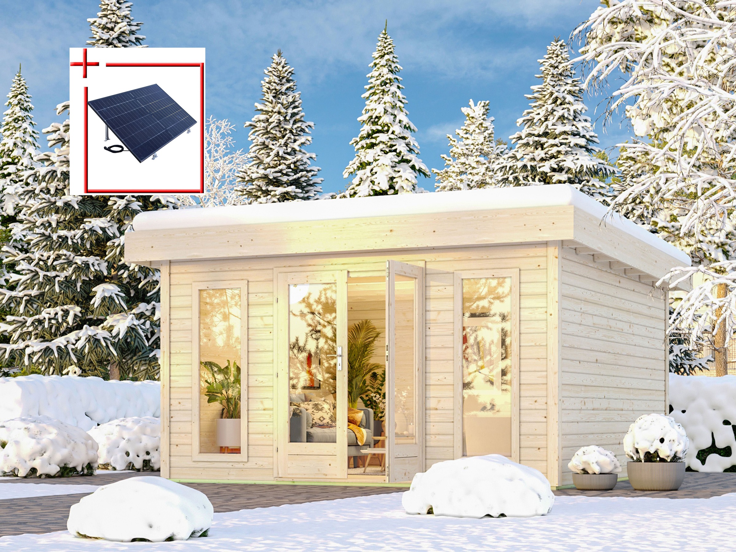 Karibu Gartenhaus "Neuklostersee", aus hochwertiger nordischer Fichte günstig online kaufen