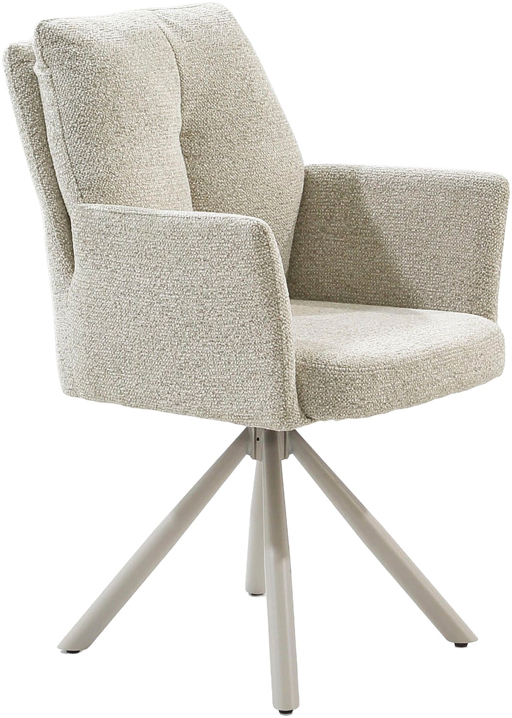 Jockenhöfer Gruppe Essgruppe »Kopenhagen/Santorini, Sitzgruppe (Set, 5-tlg., 1 Tisch, 4 Stühle)« 5 tlg. Tischplatte melaminbeschichtet, Sessel 360° drehbar, mit Auto-Return