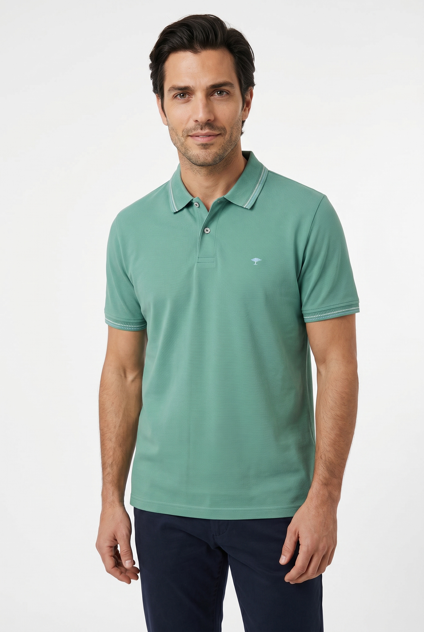 FYNCH-HATTON Poloshirt Regular fit, 2-Knopf-Form, mit Logo Stickerei