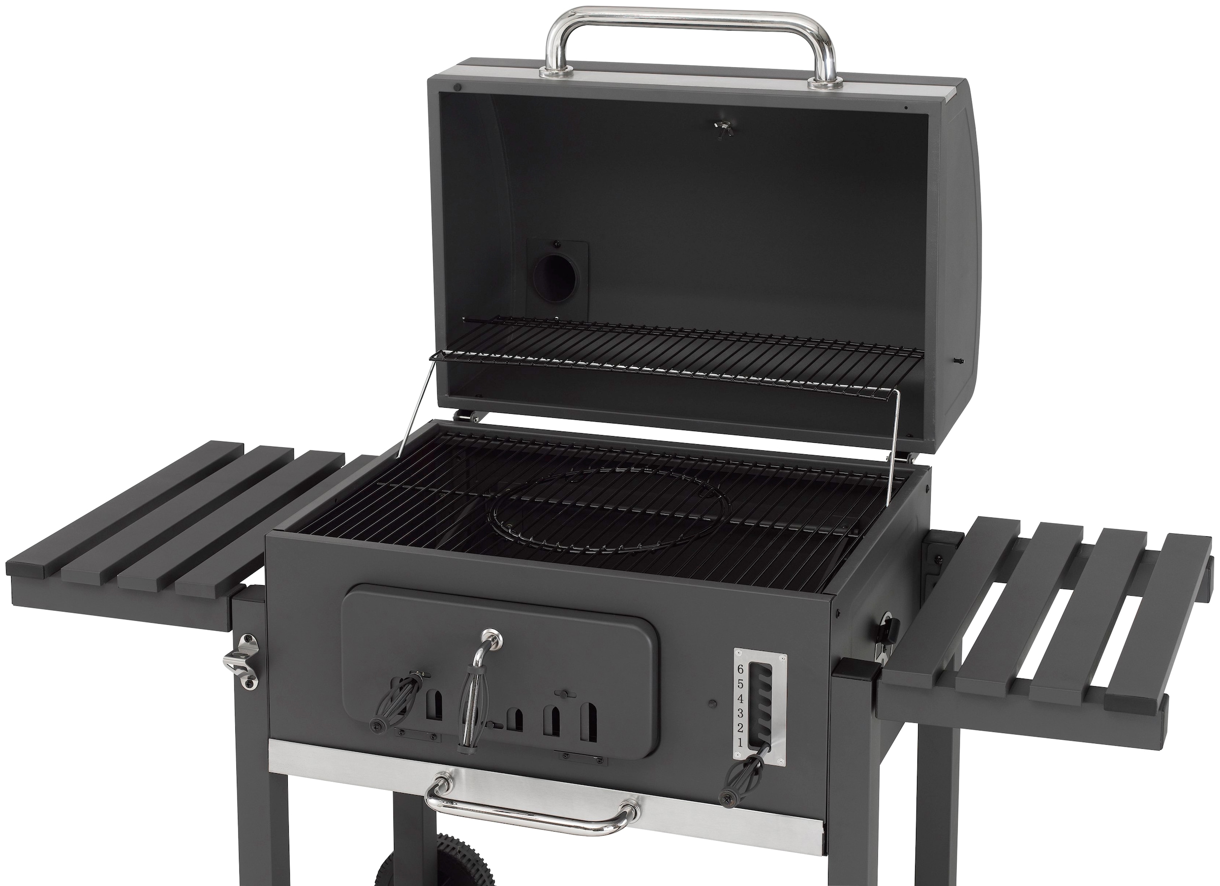 Tepro Holzkohlegrill »Grillwagen Toronto XXL«, BxTxH: 152x73x137cm, mit 2 Grillrosten und Pizzastein Vorrichtung