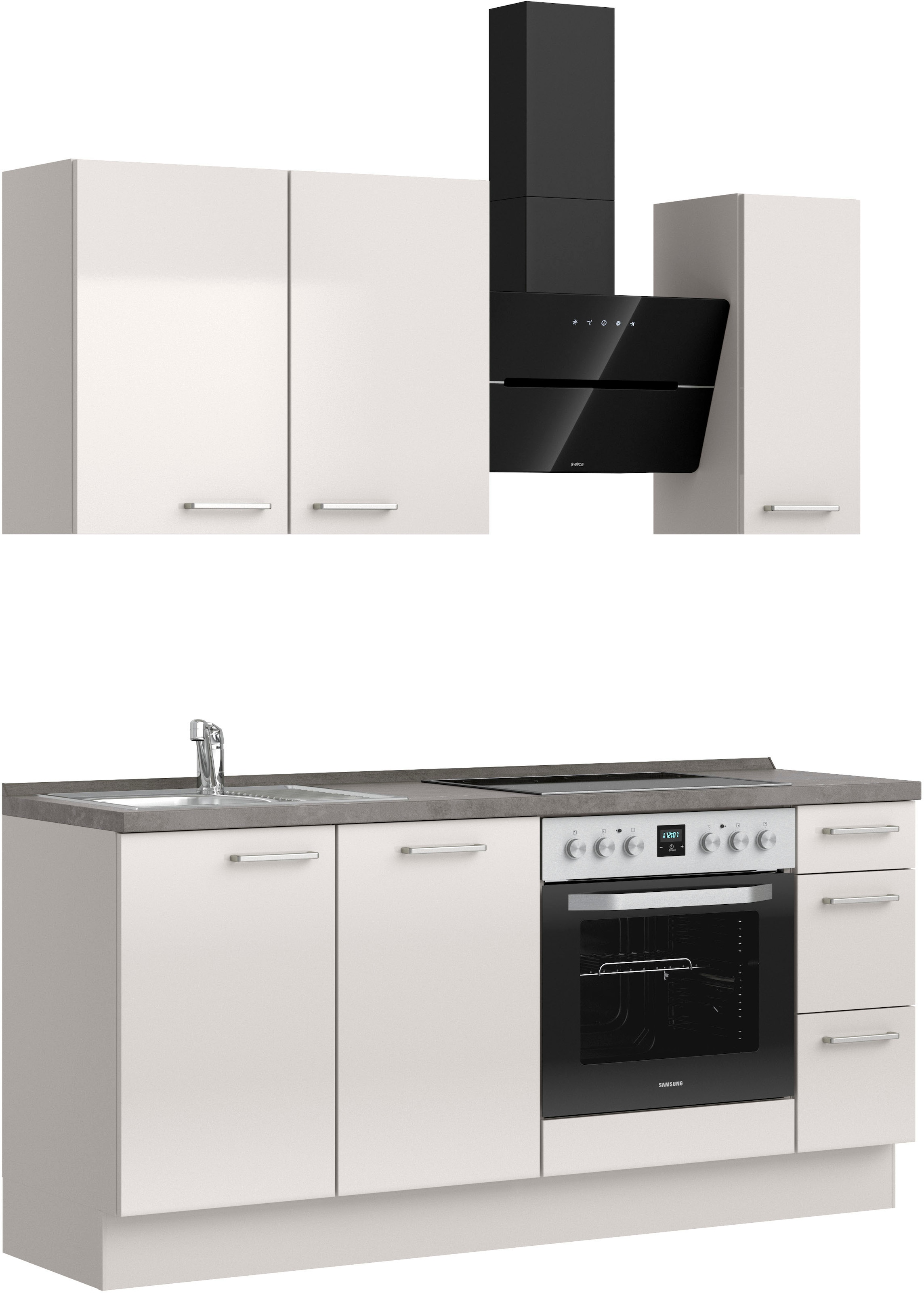 nobilia® Küchenzeile »"Flash II"«, vormontiert, Ausrichtung wählbar, Breite 180 cm, wahlw. mit E-Geräten