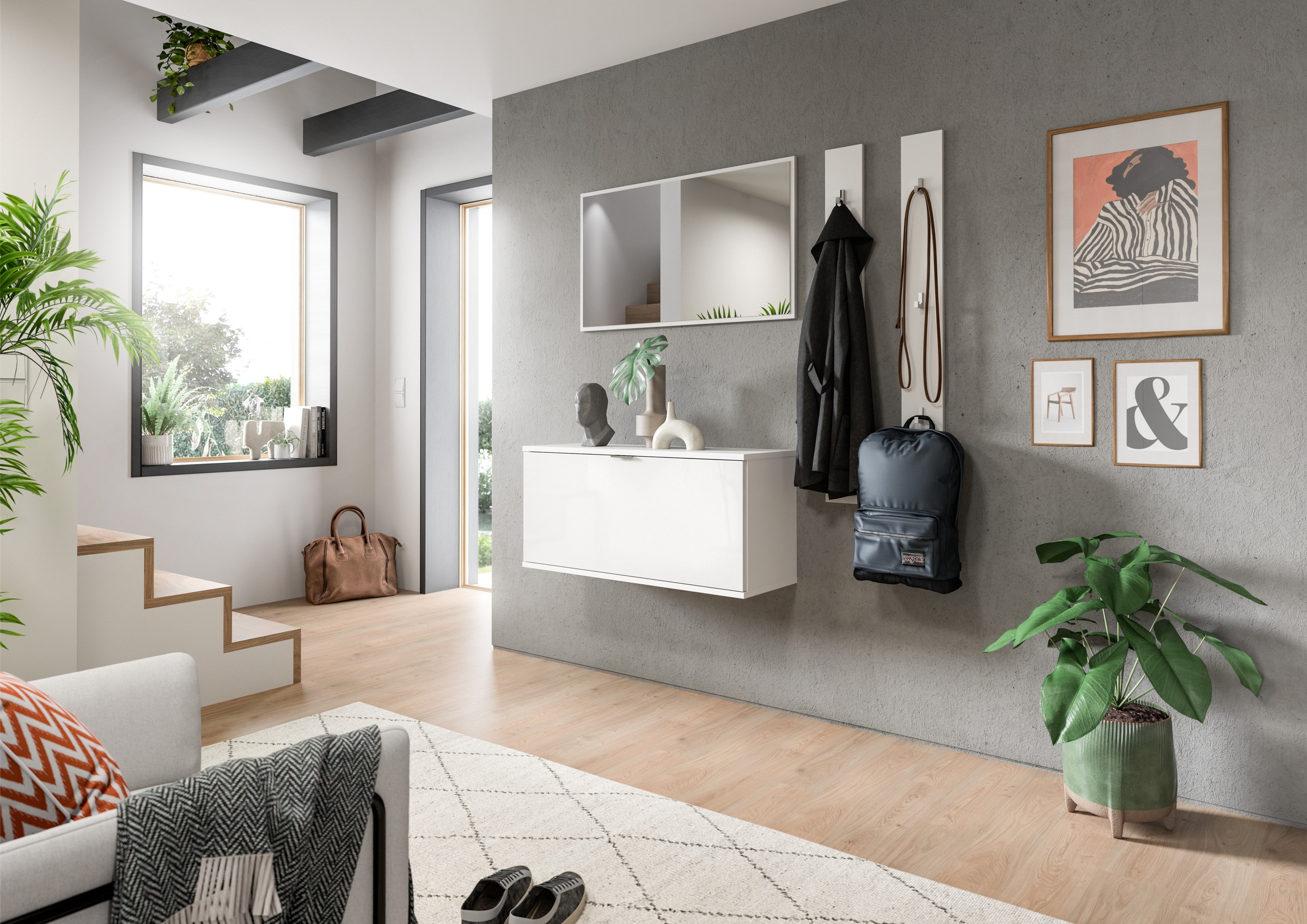 Home affaire Garderoben-Set "Trondheim Garderobenset 3-tlg., Breite 130 cm, günstig online kaufen