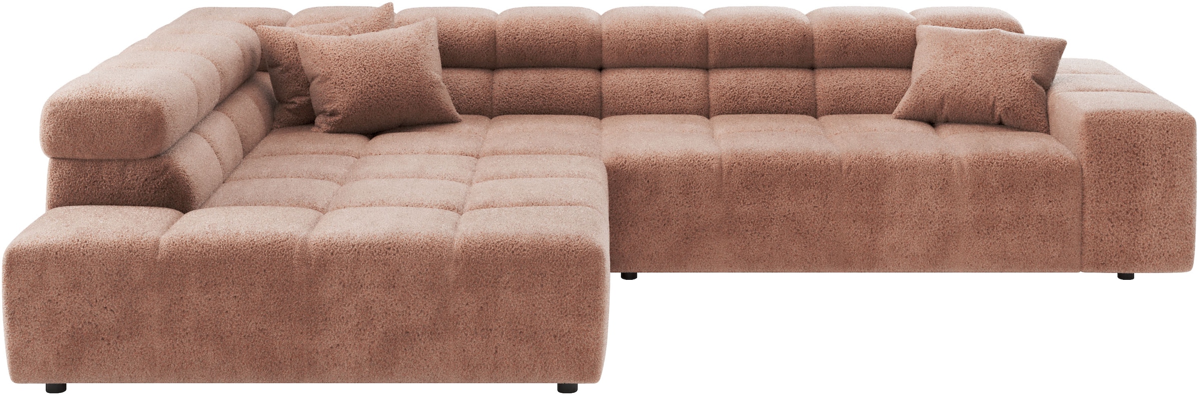 Home affaire Ecksofa "Ancona, Ecksofa, incl. Kopfteilverstellung, Breite 319 cm, L-Form" wahlweise elektrische Sitztiefenverstellung