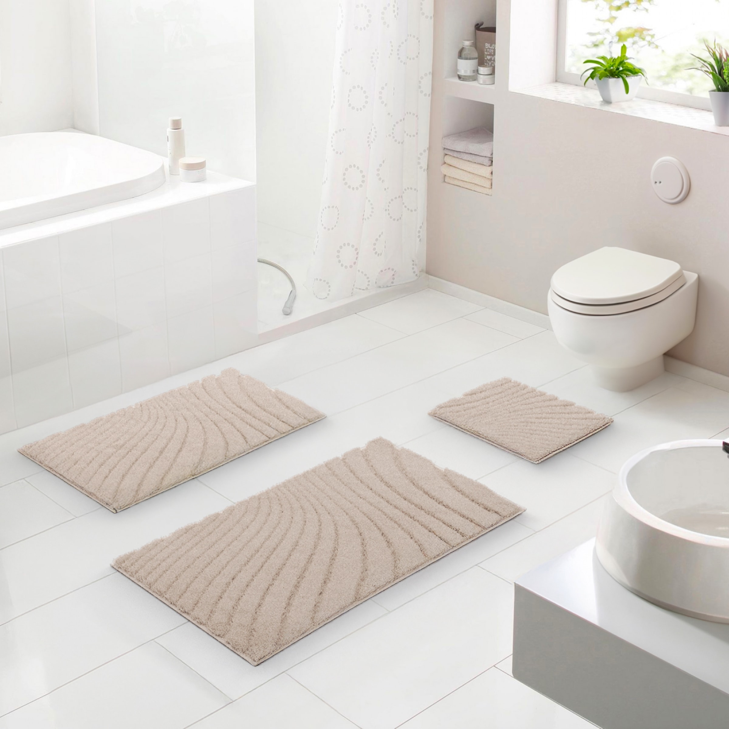 Grund Badematte "Caffi" Höhe 20 mm rutschhemmend beschichtet fußbodenheizun günstig online kaufen